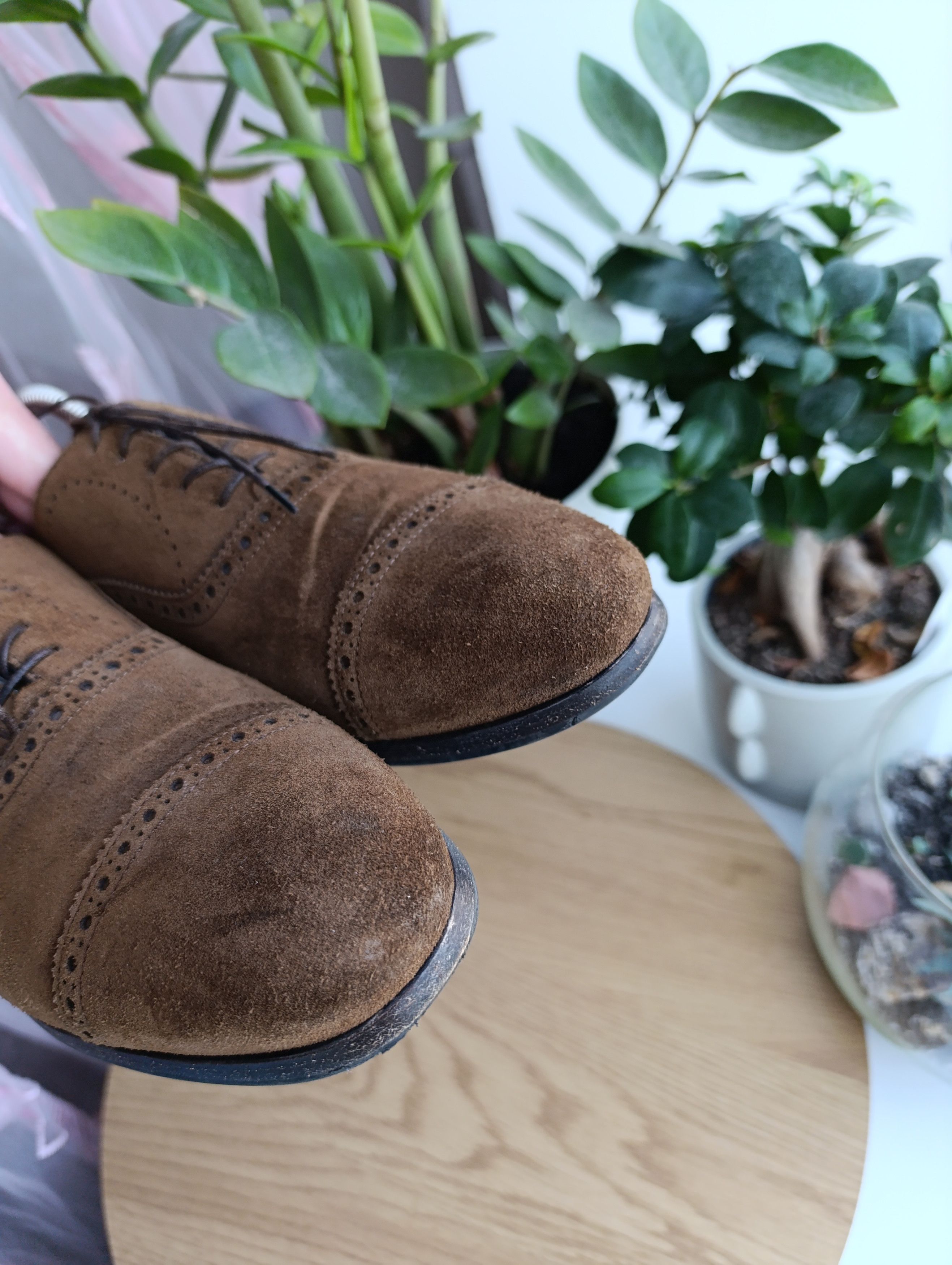 Designer × Santoni SANTONI MENS SUIDE OXFORD Size US 8.5 / EU 41-42 - 7 Thumbnail