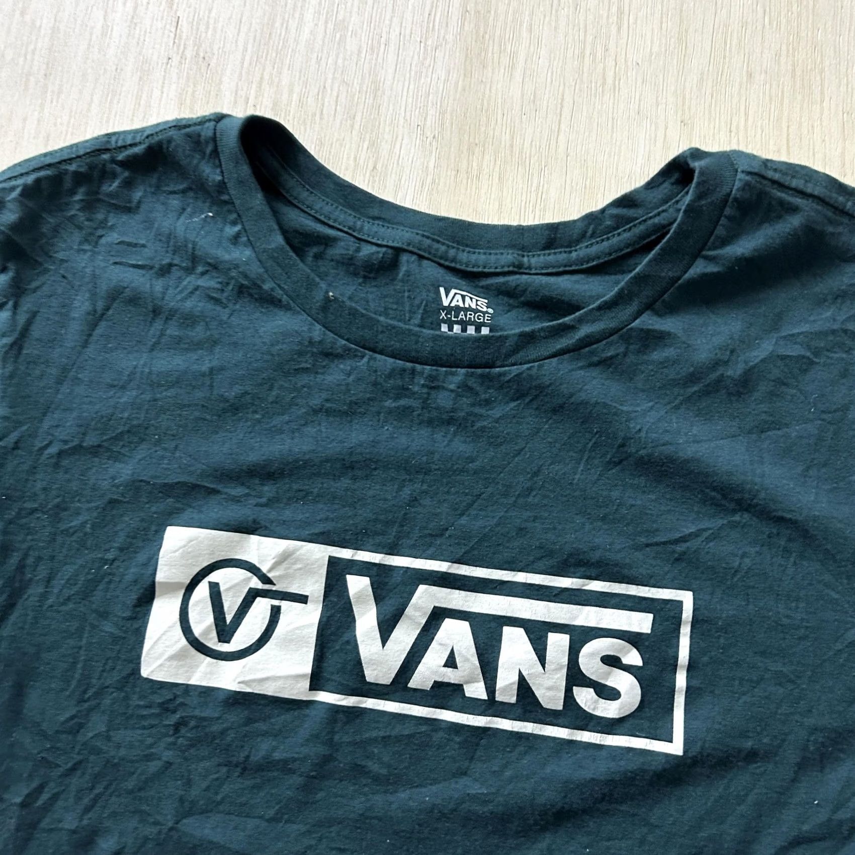 Vans VANS Shirt Womens XL Green Cropped Box Logo Crew Neck Skate Tee T-Shirt Size XL / US 12-14 / IT 48-50 - 2 Thumbnail