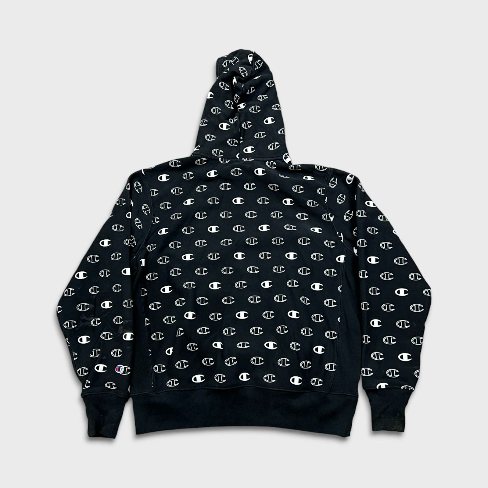 Champion × Vintage Champion Hoodie Reverse Weave AOP C Logo Hooded Sweatshirt Size US L / EU 52-54 / 3 - 4 Thumbnail