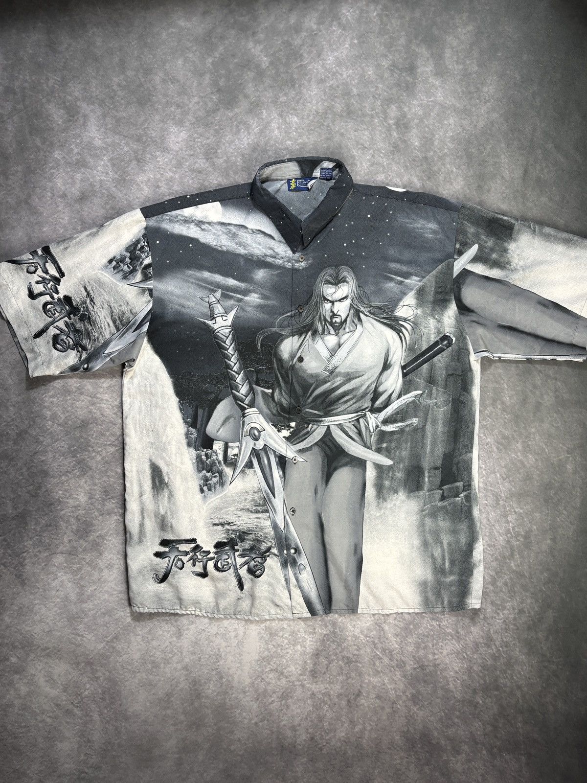 Japanese Brand × Vintage Vintage All Over Print Polo Shortsleeve Anime Edgy Y2K XL Size US XXL / EU 58 / 5 - 1 Thumbnail