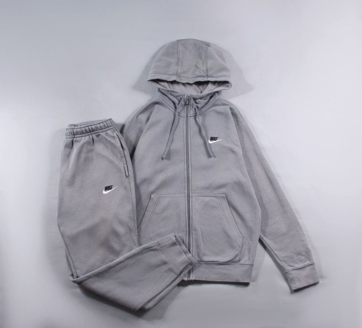 Nike Vintage 90s Suit Hoodie Pants Grey Cotton Jacket Tech S