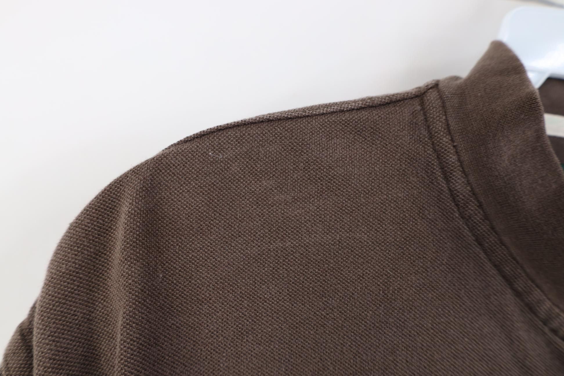 Vintage Vintage 90s Streetwear Pique Cotton Henley T-Shirt Brown Size US L / EU 52-54 / 3 - 6 Thumbnail