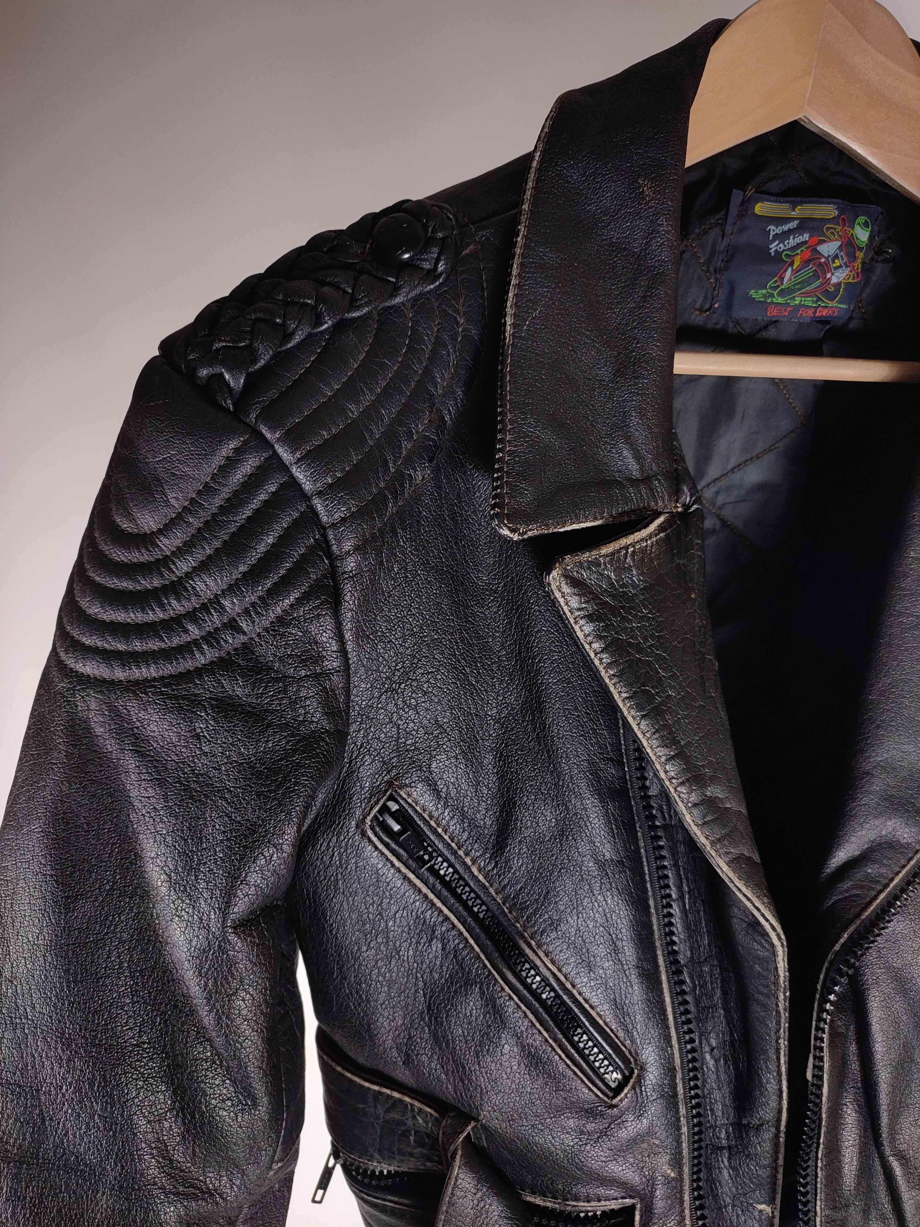 Vintage Vintage Moto Biker Faded Leather Jacket Size US M / EU 48-50 / 2 - 8 Thumbnail