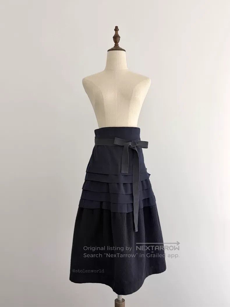 Comme des Garcons Comme Des Garcons size M Tie Wrap Layered Cake Skirt Size 22" - 5 Thumbnail