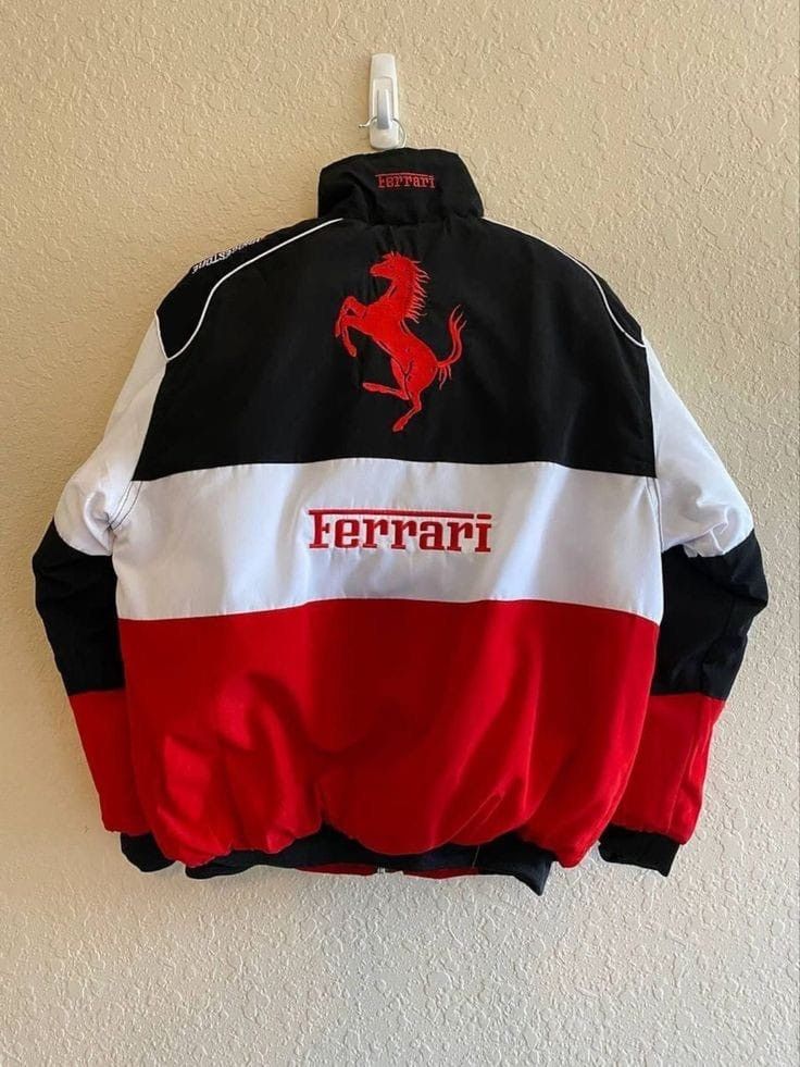 Ferrari F1 Racing Jacket F1-Formula 1 Vintage Unisex Black & White Size US M / EU 48-50 / 2 - 2 Thumbnail