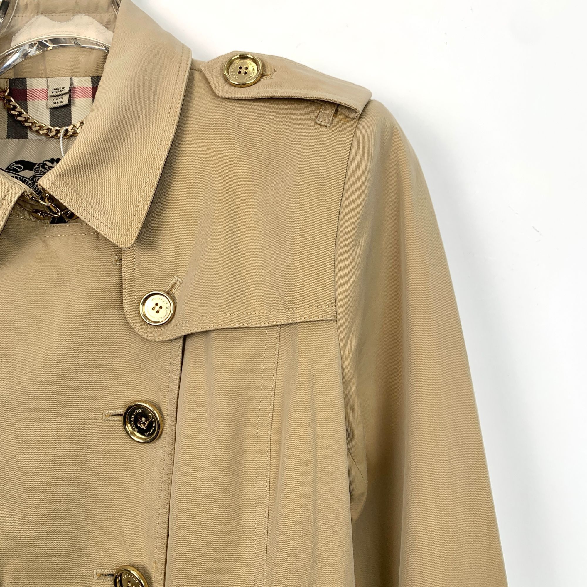 Burberry Burberry Womens Trench Coat Beige Double-Breasted Button Clo Size M / US 6-8 / IT 42-44 - 3 Thumbnail