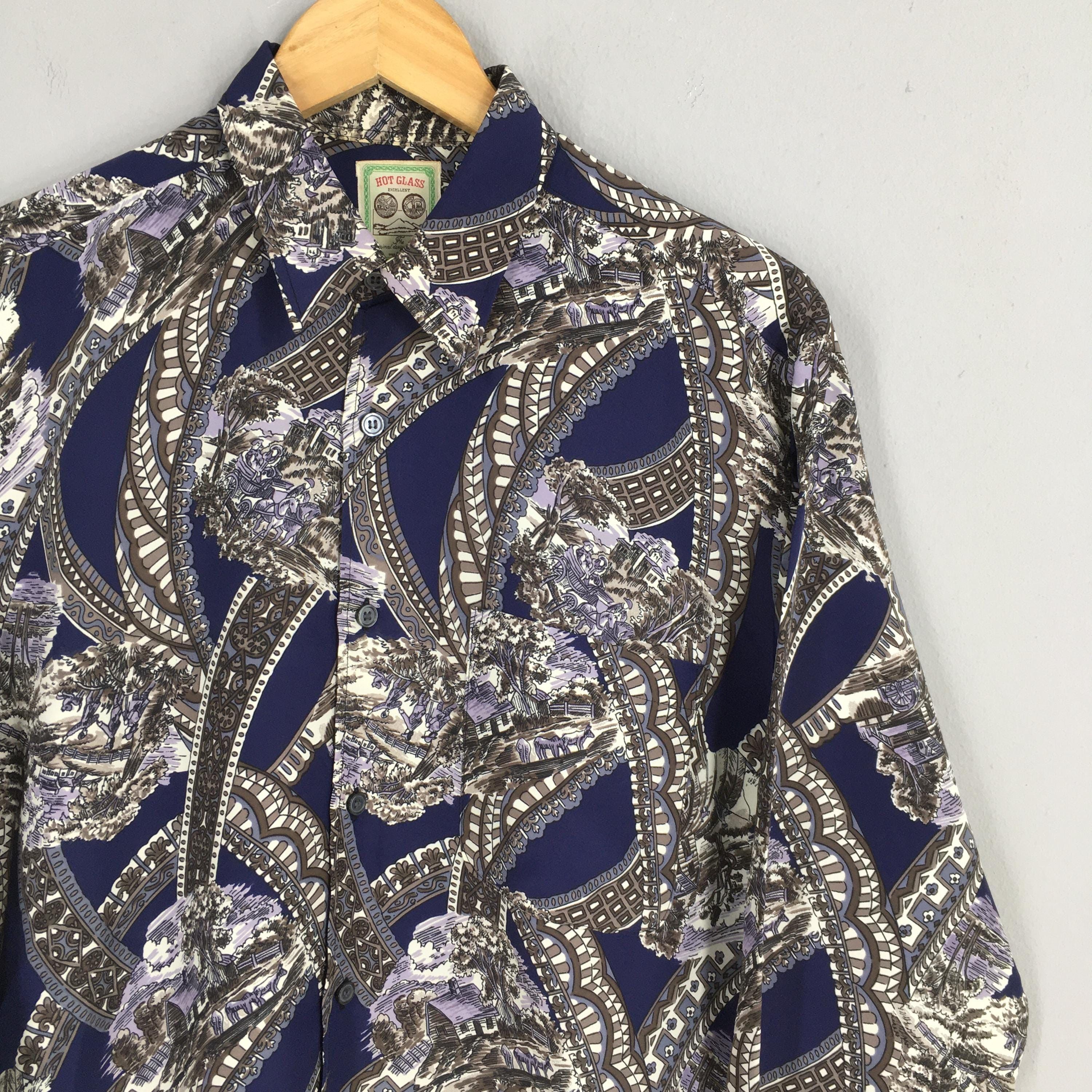 Other Vintage 90s Novelty Baroque Pop Art Polyester Shirt Medium Size US M / EU 48-50 / 2 - 2 Thumbnail