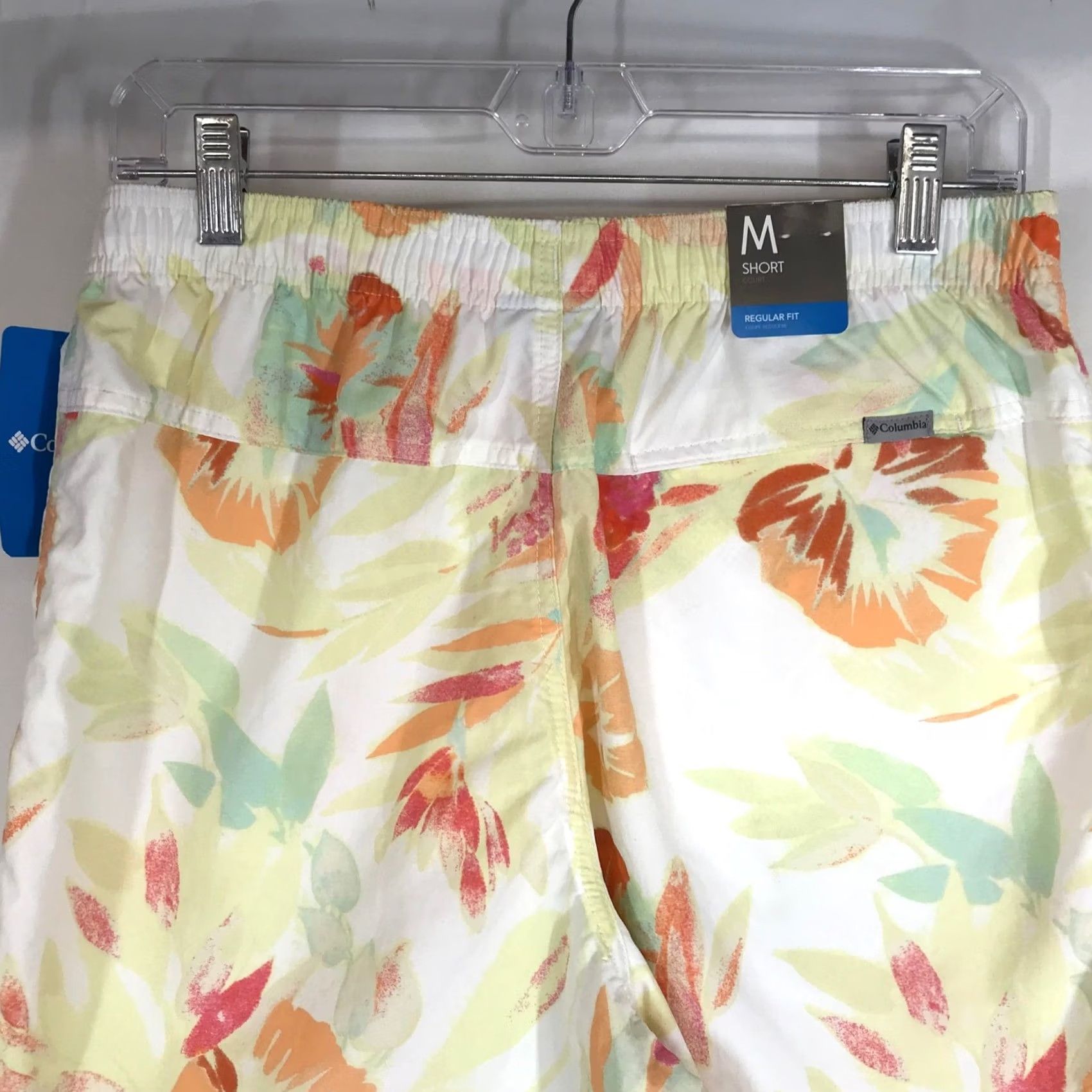 Vintage Columbia Women's Shorts Floral Print Drawstring Regular Fit Size M White Size 32" / US 10 / IT 46 - 5 Thumbnail