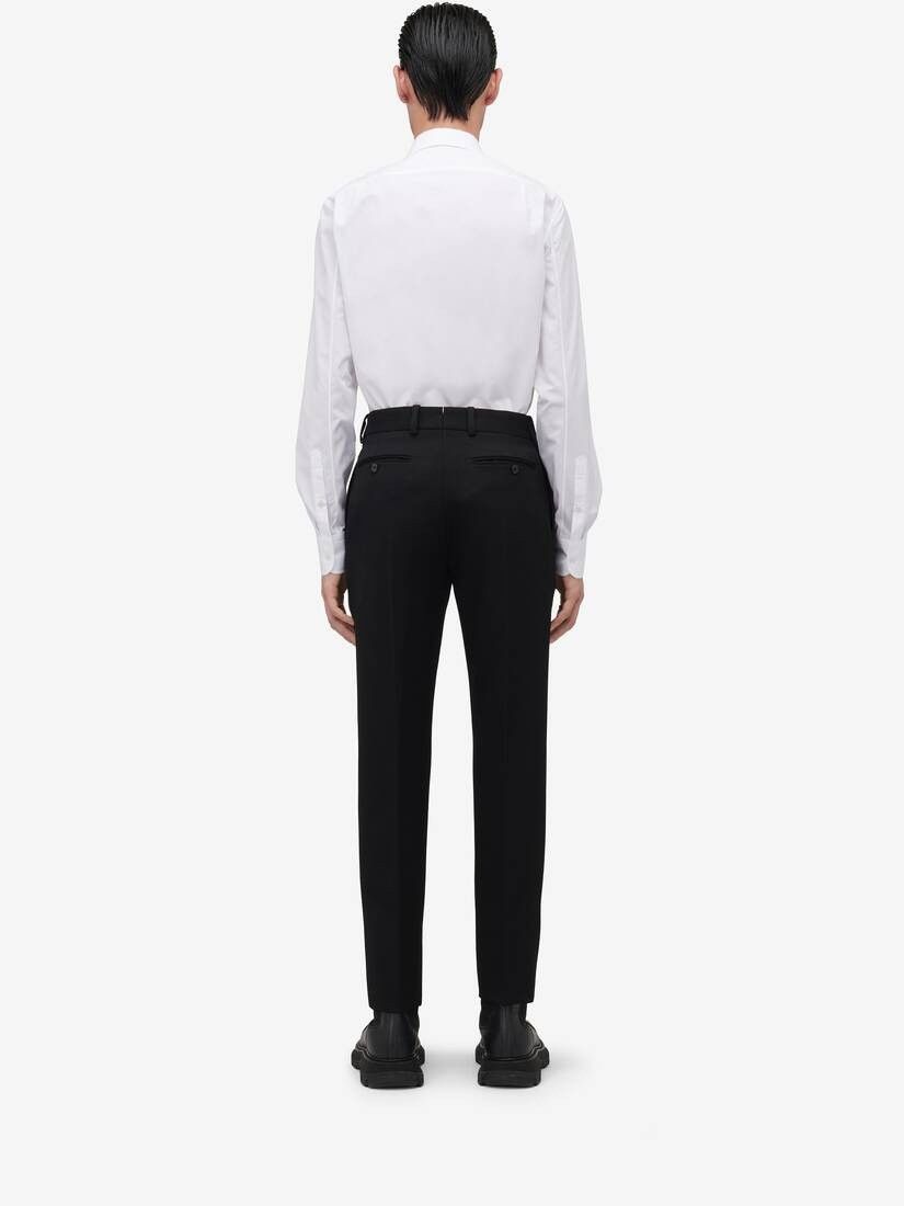 Alexander McQueen o1w1db10725 Embroidered Collar Shirt in Optic White Size US S / EU 44-46 / 1 - 5 Thumbnail