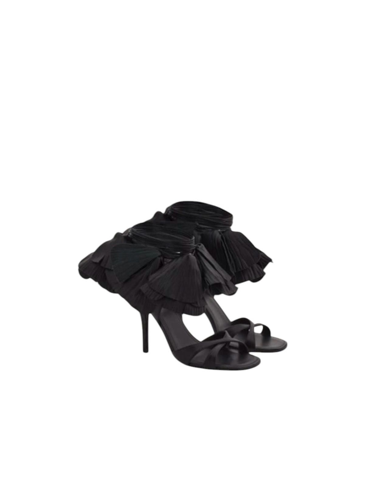 Salvatore Ferragamo Ferragamo Flower Embellished High Heel Sandal Size US 7.5 / IT 37.5 - 2 Thumbnail