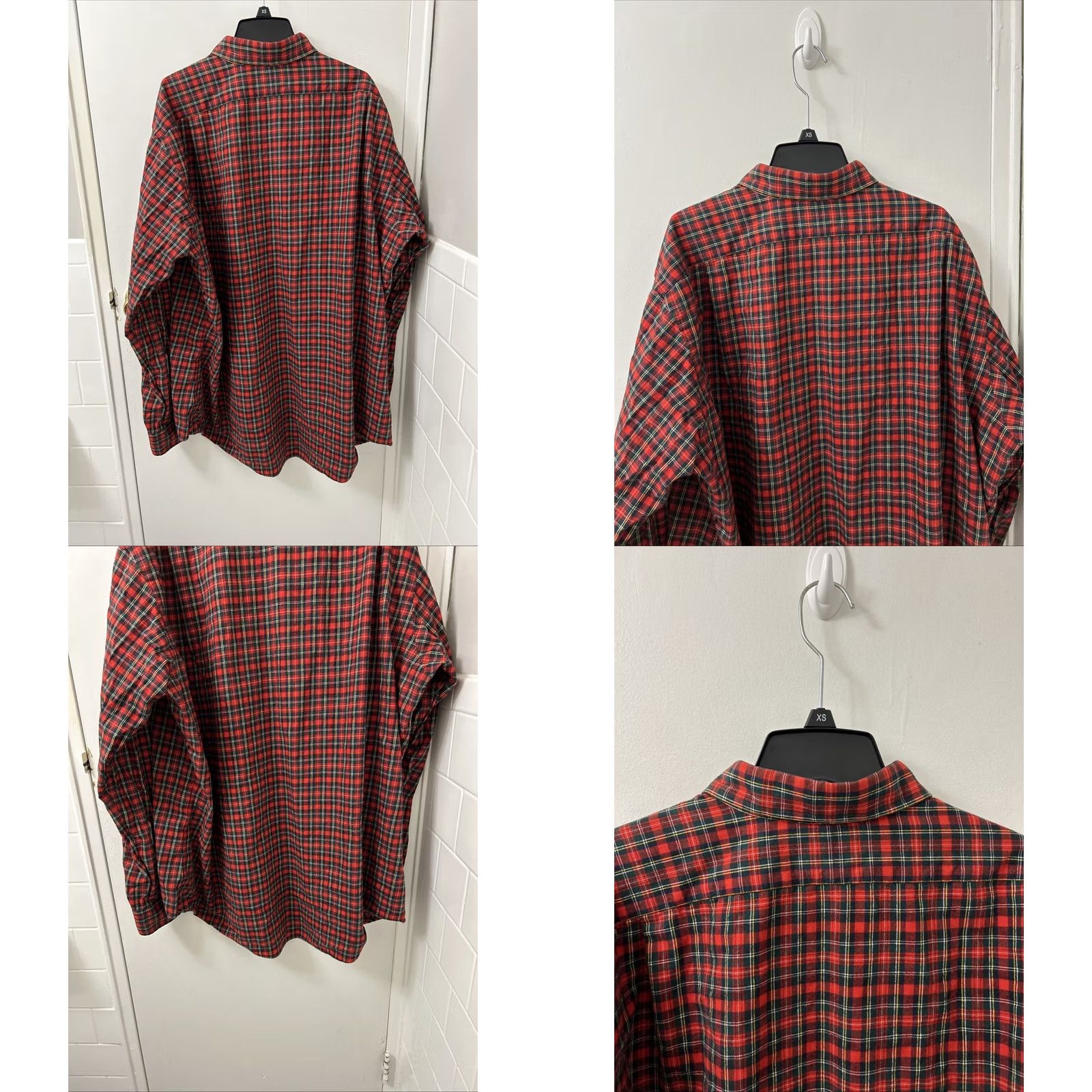 Polo Ralph Lauren Polo Ralph Lauren Estate Sport Shirt Mens 2XL Red Plaid Button-Up Long Sleeve Cotton Casual Shirt Mens Size US XXL / EU 58 / 5 - 8 Thumbnail