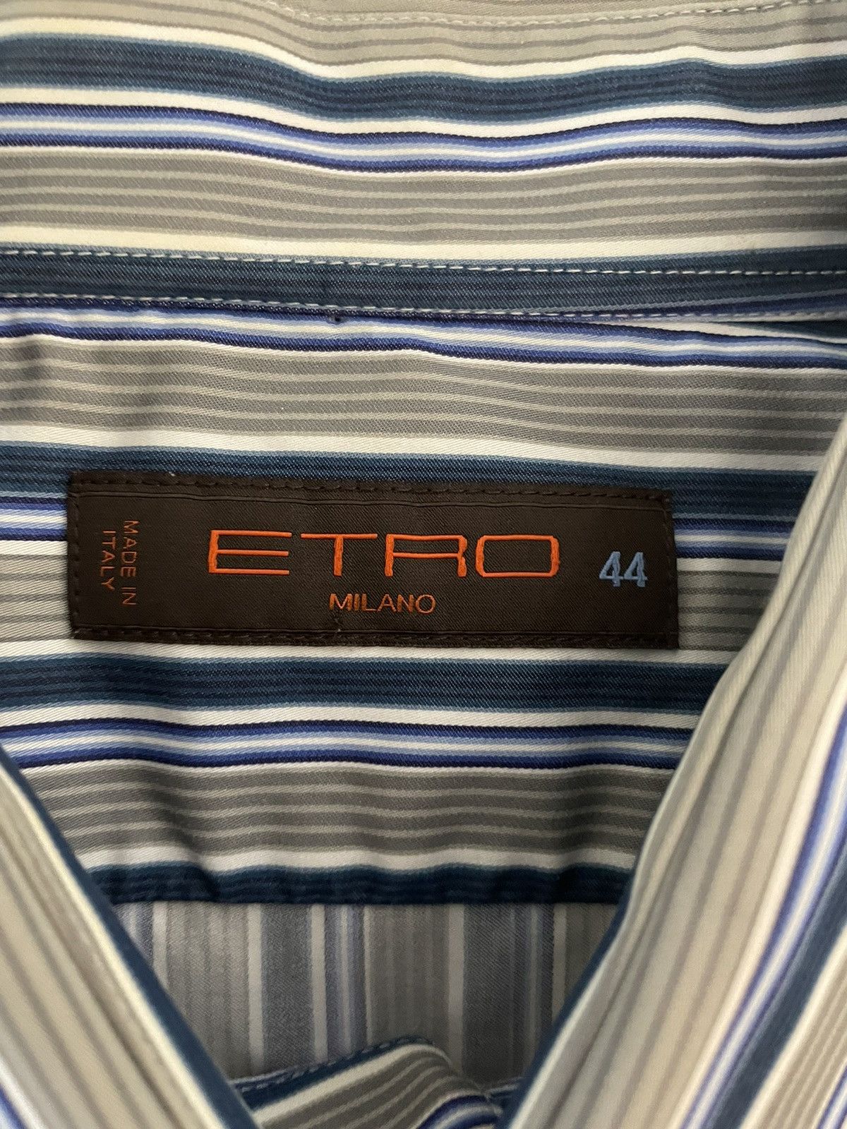 Etro Bold Stripe Spread Collar Sport Shirt Size US XL / EU 56 / 4 - 5 Thumbnail