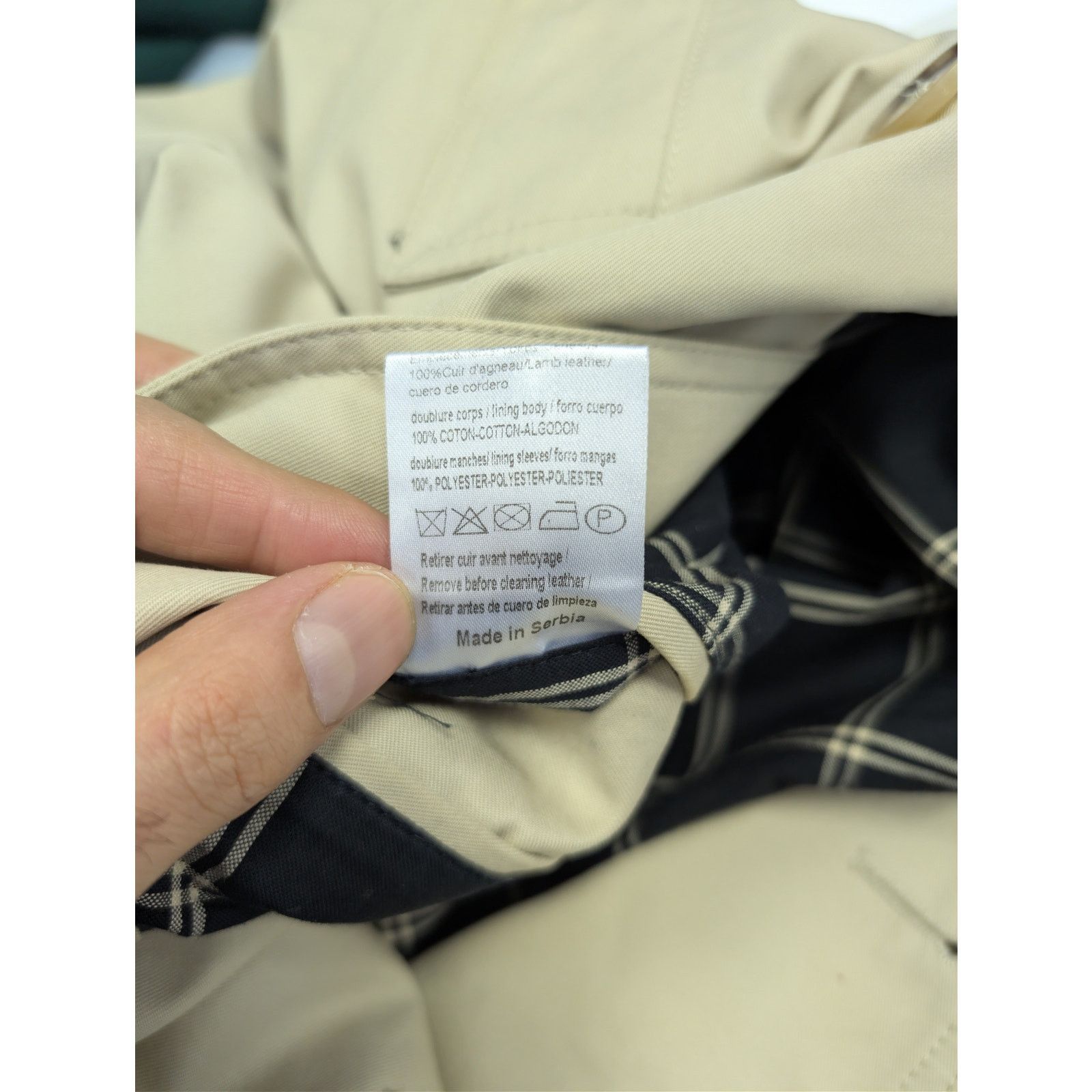 Sandro o1rshd1 CC20 double-breasted belted trench coat in beige Size US L / EU 52-54 / 3 - 18 Thumbnail