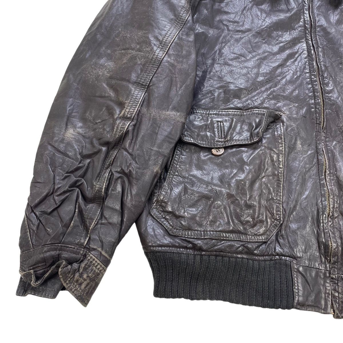 Sears 🗣️Vintage 90s Sears Leather Jacket Size US M / EU 48-50 / 2 - 3 Thumbnail