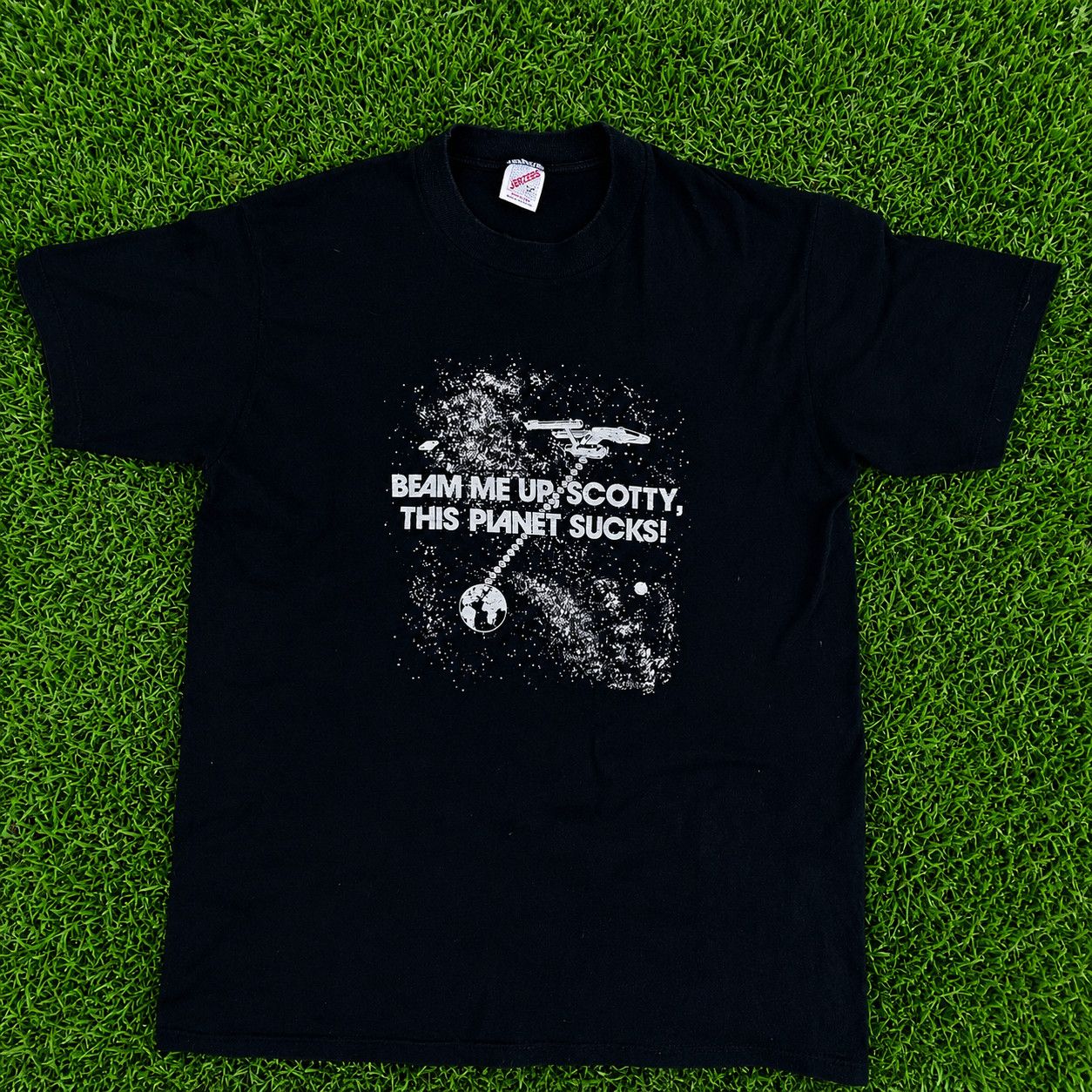 Jerzees Vintage 80s star trek Single stitch Parody tee Size US L / EU 52-54 / 3 - 2 Thumbnail