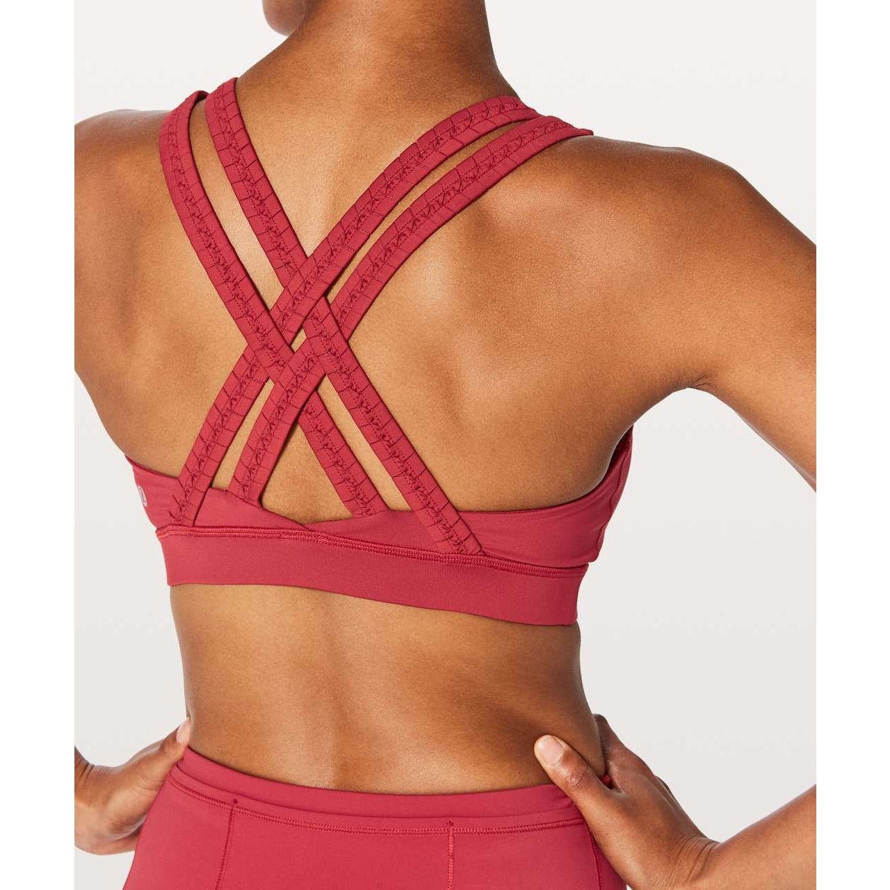Lululemon Lululemon Energy Bra Braided Med Support Persian Red 4 $52 Size S / US 4 / IT 40 - 2 Thumbnail