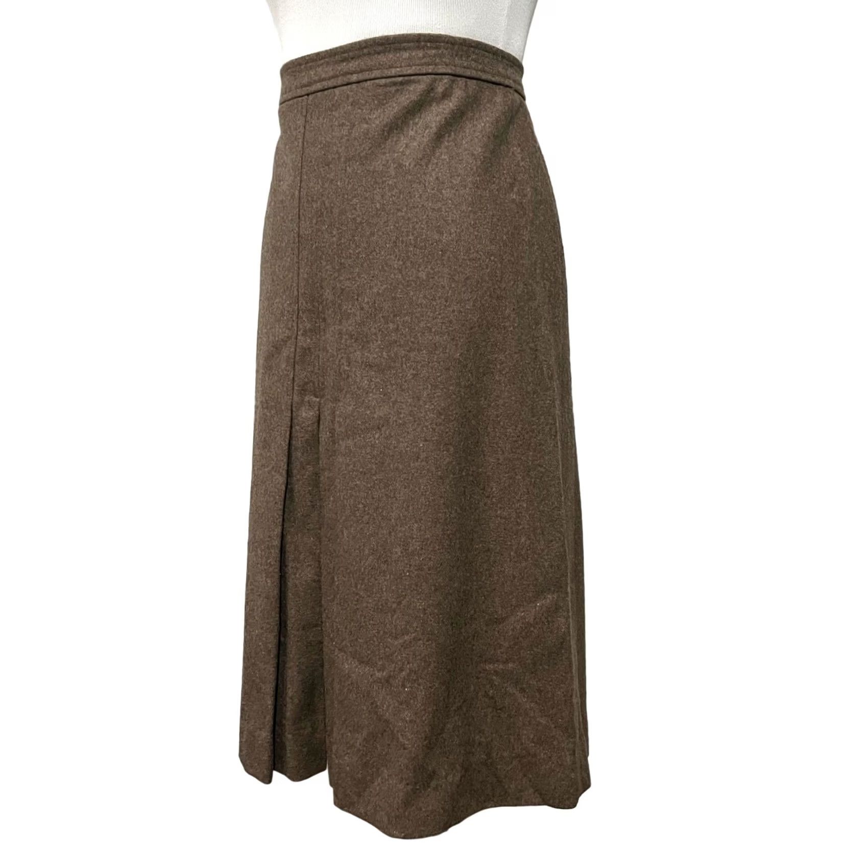 Vintage VINTAGE Gallery Skirt Suit Set Brown Wool Pleated Leather Buttons Preppy Size 10 Women Outfit/Set Skirt Womens Vintage Brown Wool Pleated Gallery 10 Size 32" / US 10 / IT 46 - 7 Thumbnail