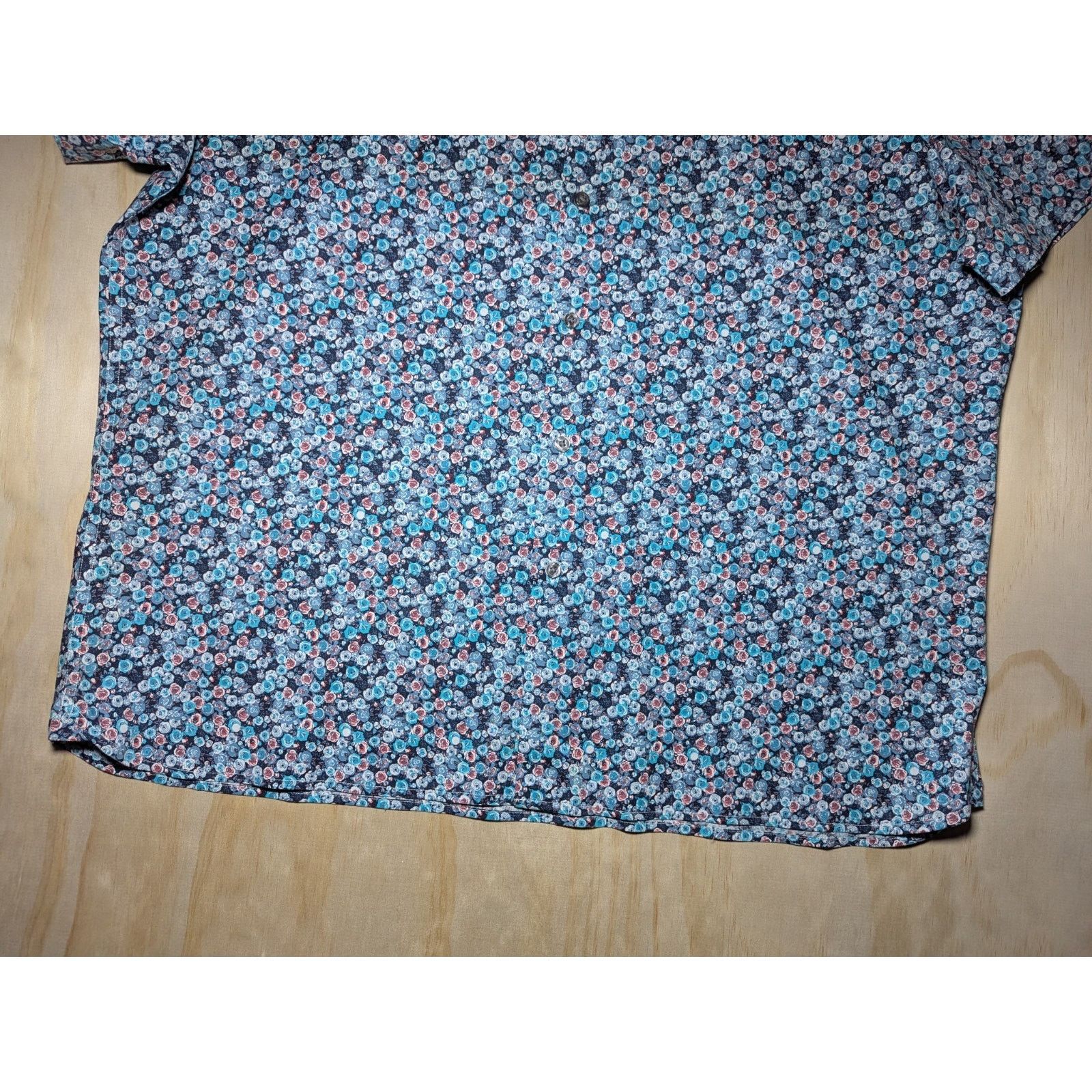Perry Ellis Perry Ellis Men's XXL Short Sleeve Button Floral Stretch Size US XXL / EU 58 / 5 - 2 Thumbnail