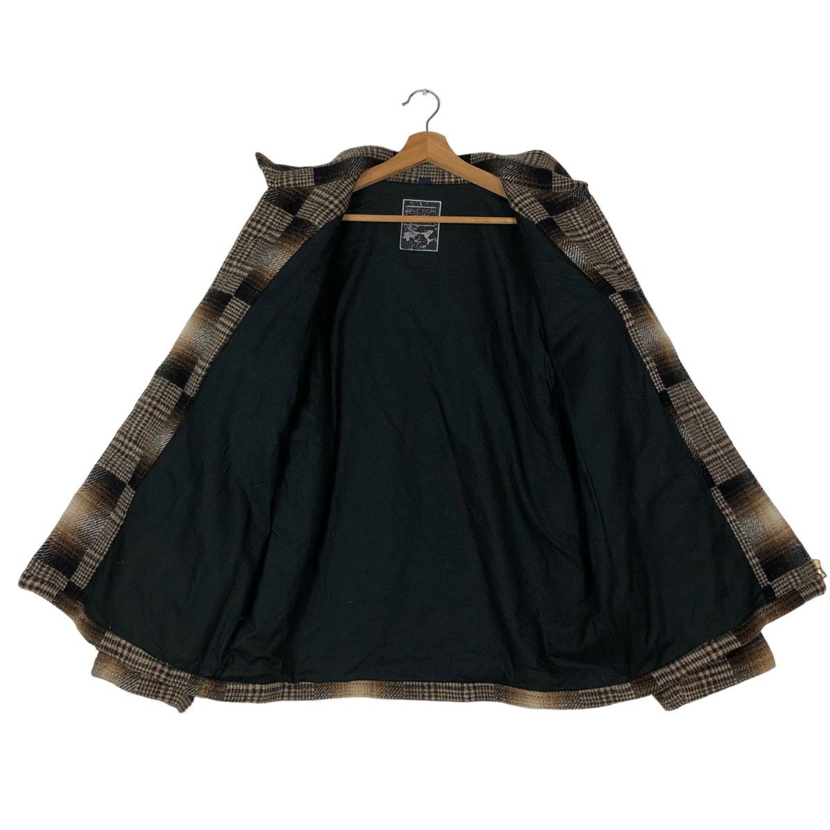 Flannel 🔥90s Vintage Bomber Wool Jacket Daily Wear Works Japan Made Size US L / EU 52-54 / 3 - 10 Thumbnail