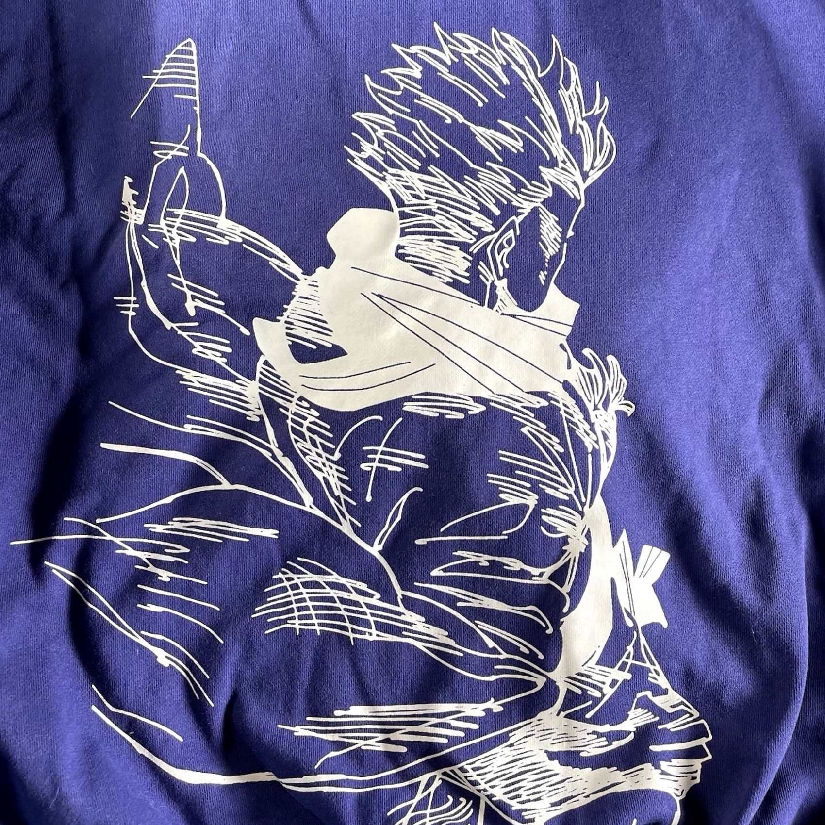 Vintage KENSHIN KOLLECTION Hoodie Men S Purple Blue Wolf Design Sleeved Sweater Size US S / EU 44-46 / 1 - 6 Thumbnail