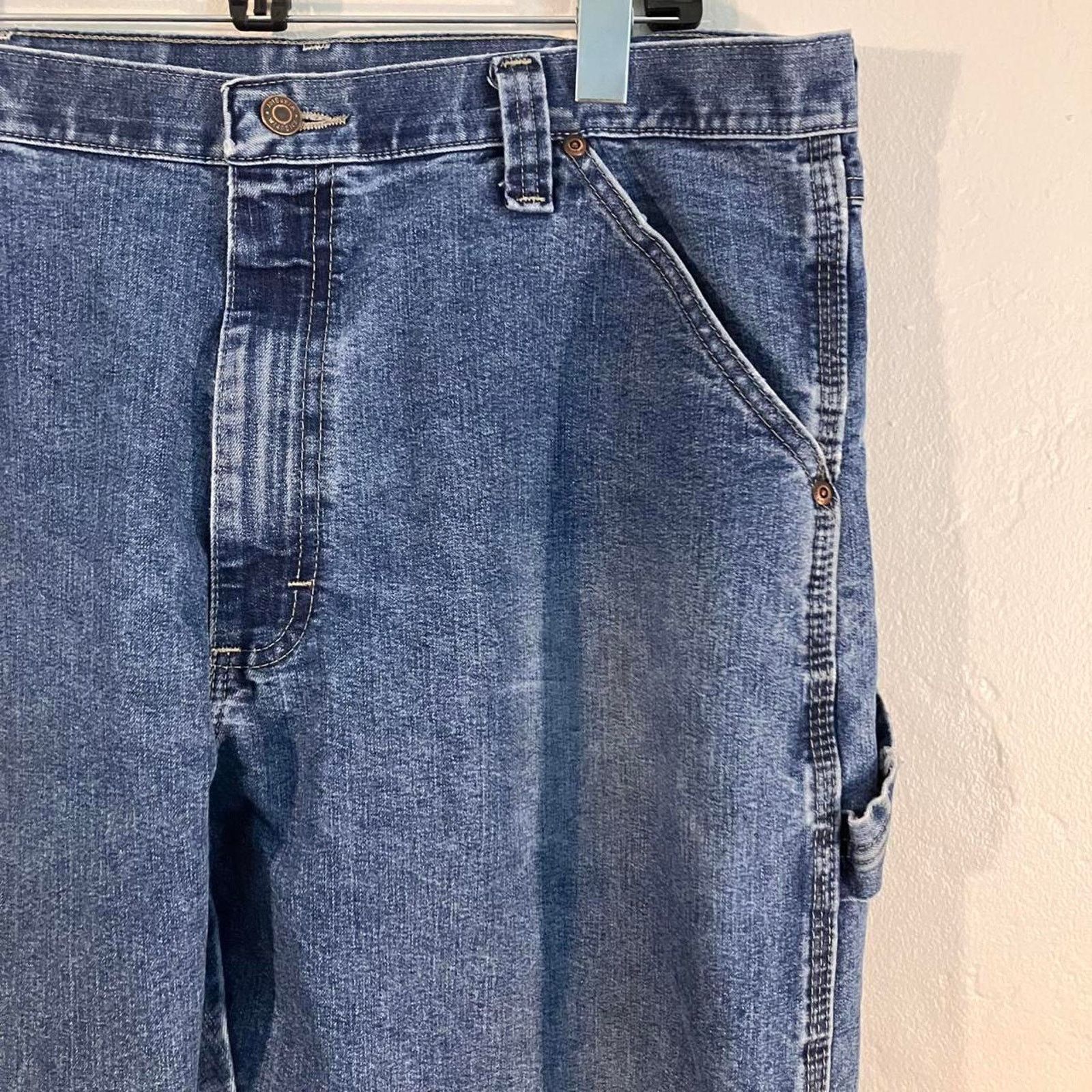 Vintage × Wrangler Vintage Y2K Blue Denim Carpenter Workwear Jeans Size US 38 / EU 54 - 2 Thumbnail