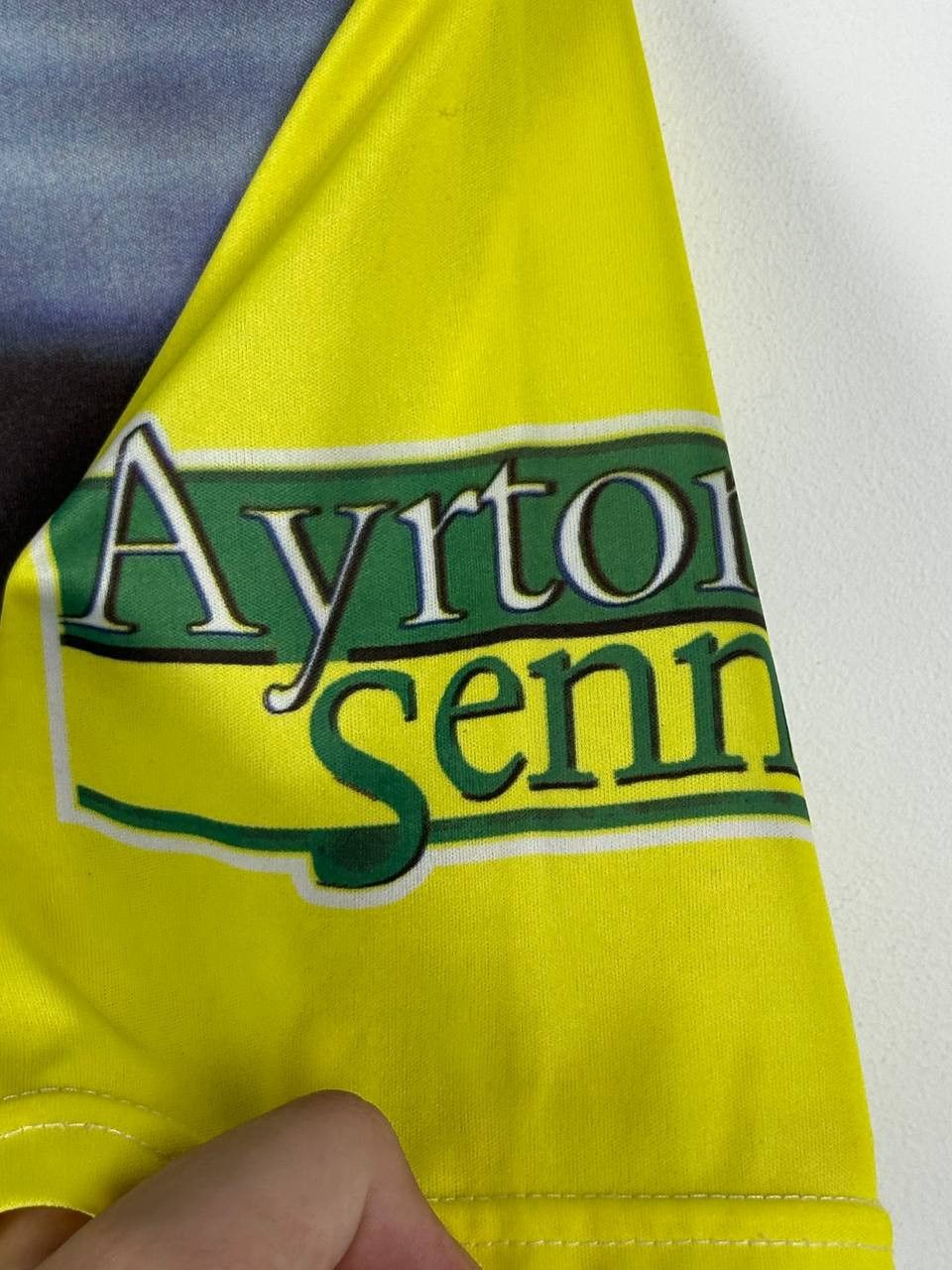 Formula 1 Ayrton Senna 1999 San Marino Grand Prix Vintage Racing Tee Size US M / EU 48-50 / 2 - 7 Thumbnail