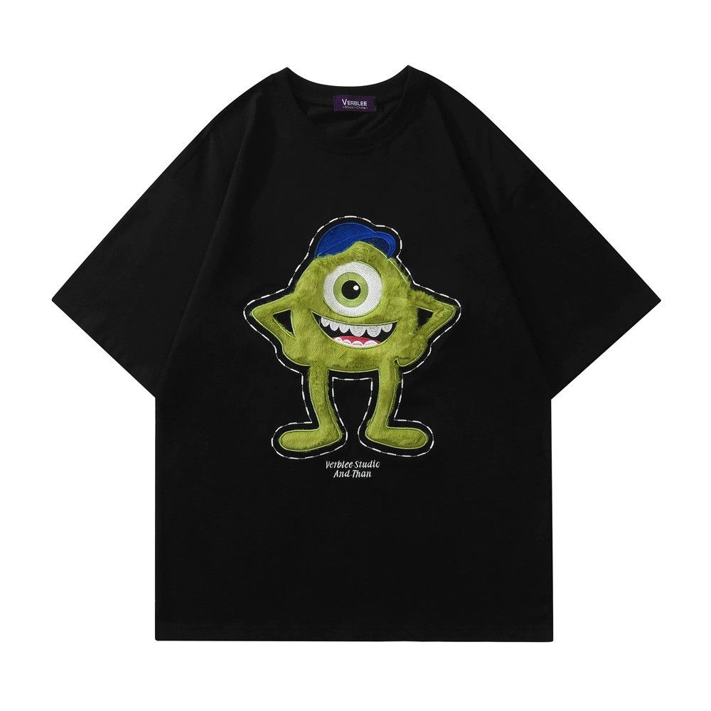 Vintage Men's funny cartoon one-eyed monster embroidered T-shirt Size US M / EU 48-50 / 2 - 1 Preview