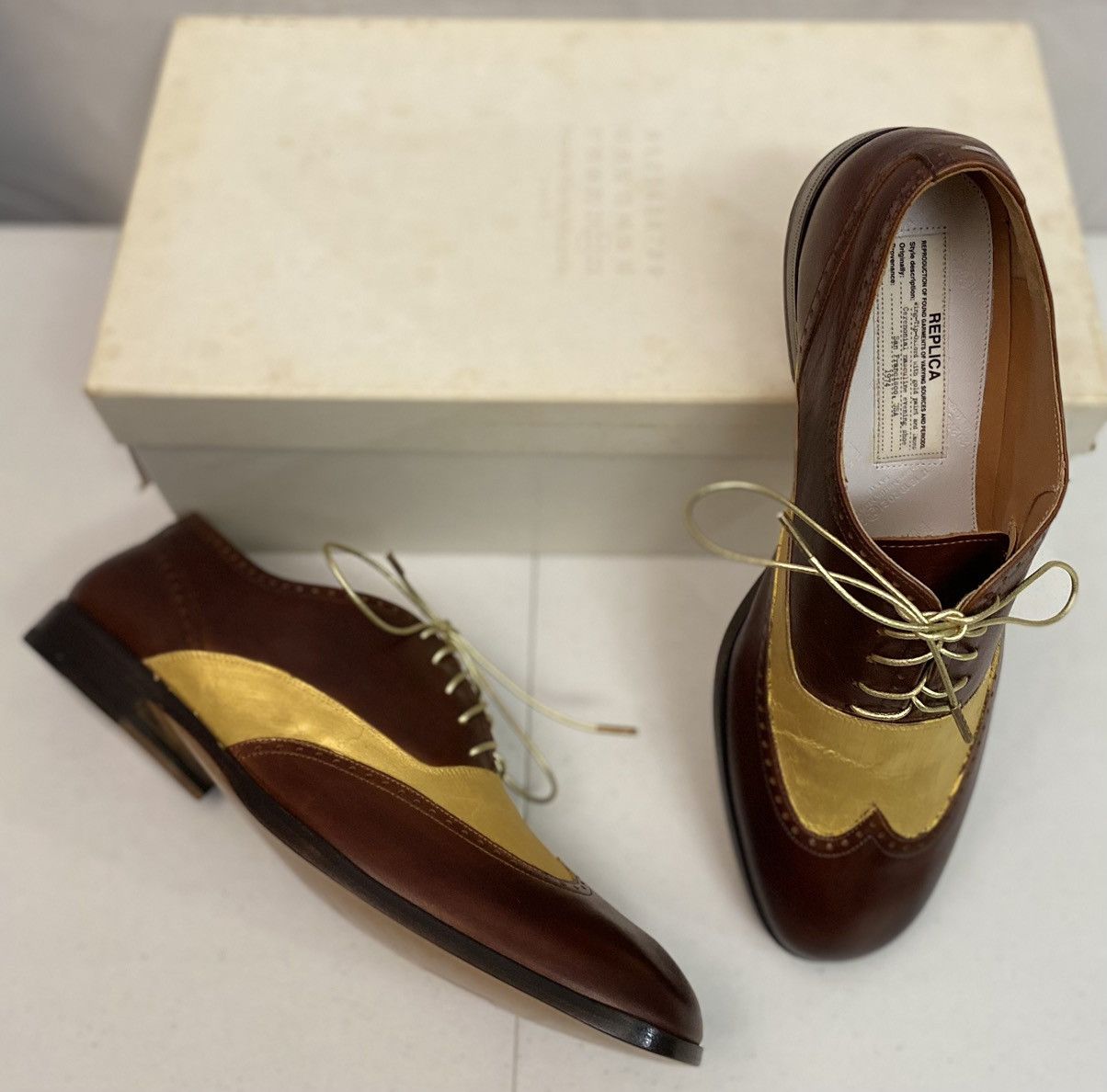 Maison Margiela Maison Margiela 22 🇮🇹 70’s San Fran Ceremony Wingtip Reps New Size US 9 / EU 42 - 6 Thumbnail