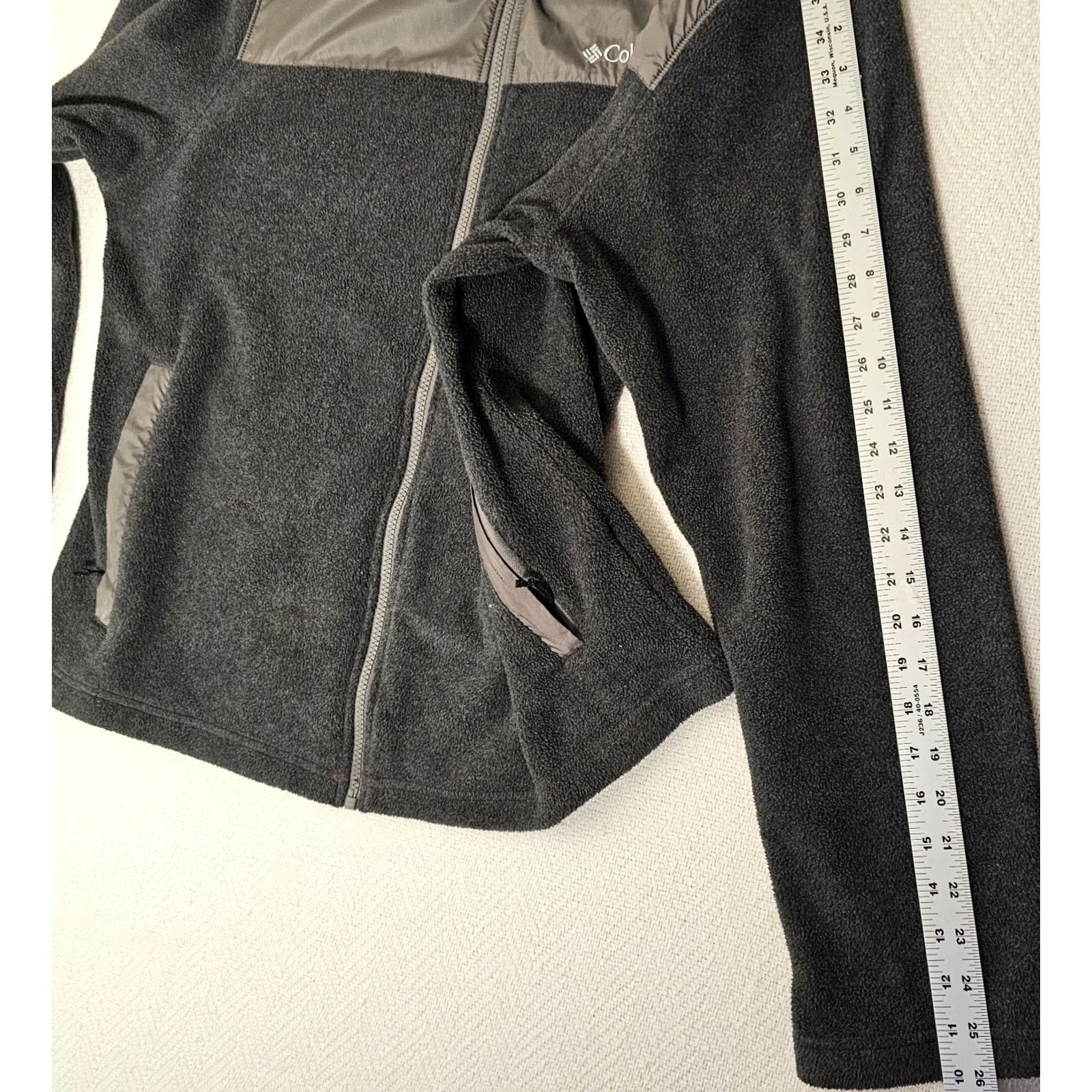 Vintage Columbia Fleece Jacket Coat Two Tone Full Zip Up Mens L Gray Dark Gray Size US L / EU 52-54 / 3 - 6 Thumbnail