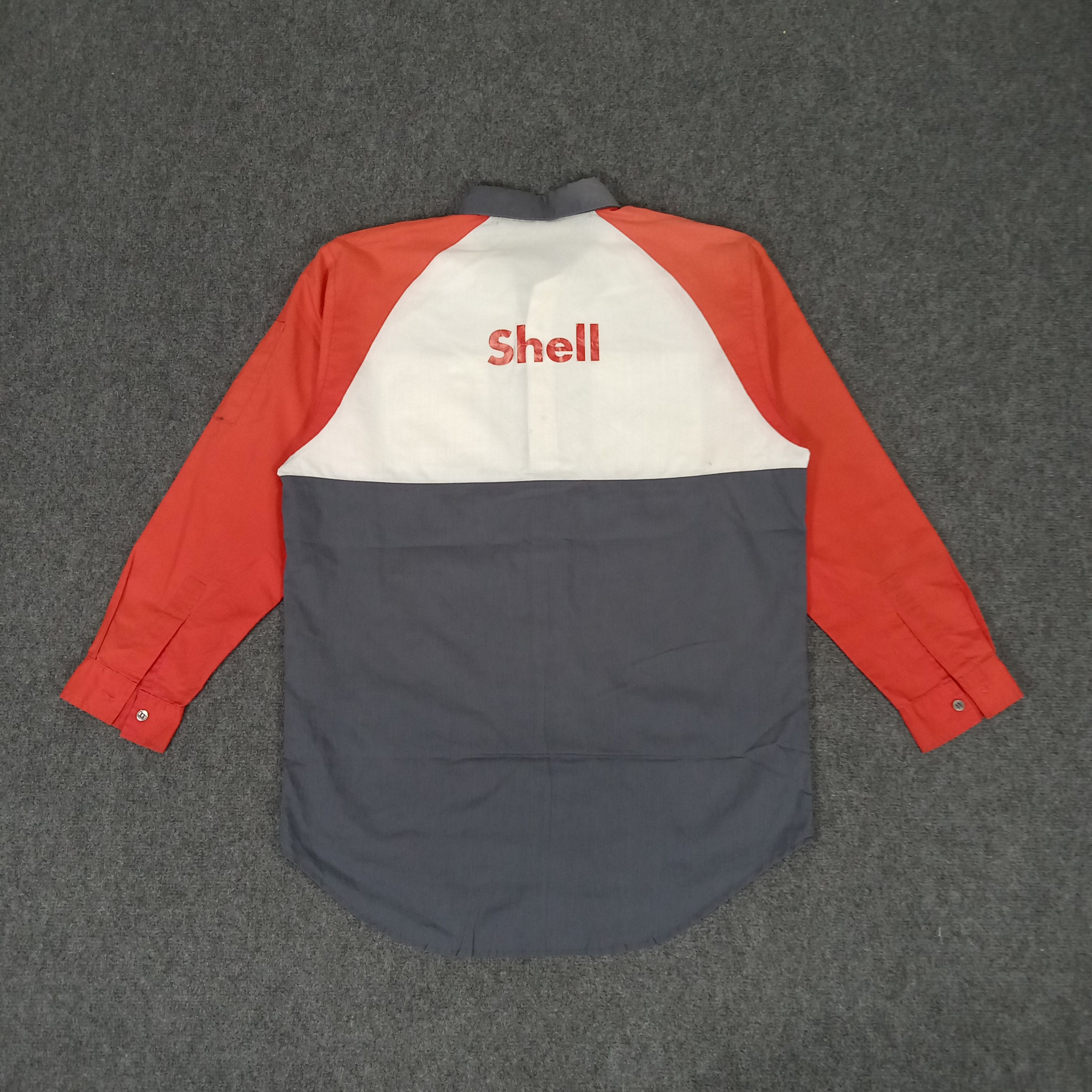 Vintage Shell Oil And Gas Racing Team Shirt Button Up Size US L / EU 52-54 / 3 - 4 Thumbnail