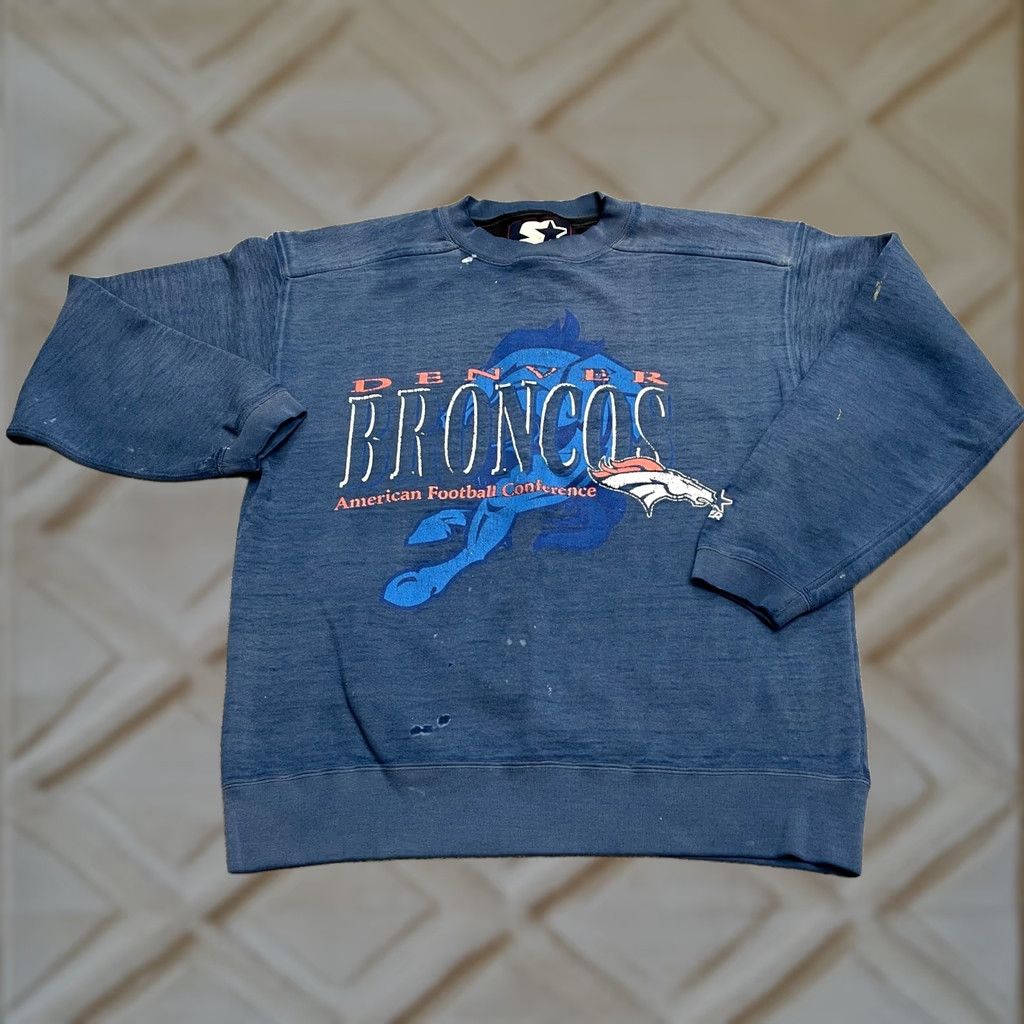 Starter VINTAGE Starter 90s Graphic Pullover Sweatshirt Mens M Blue Crew Neck All Seasons Graphic Print Casual Size US M / EU 48-50 / 2 - 1 Thumbnail