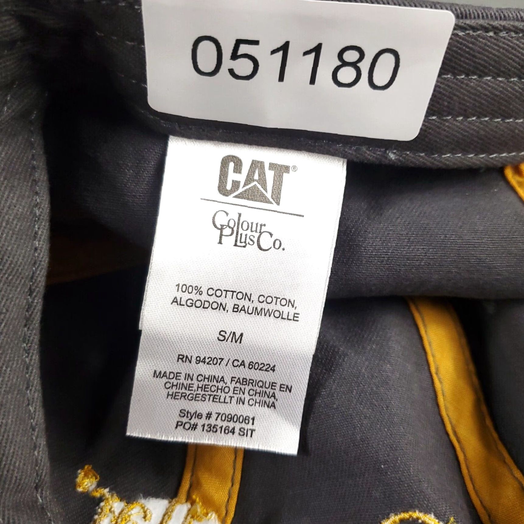 Vintage CAT Baseball Cap Mens Size M Gray Adjustable Dad Hat Size ONE SIZE - 7 Thumbnail