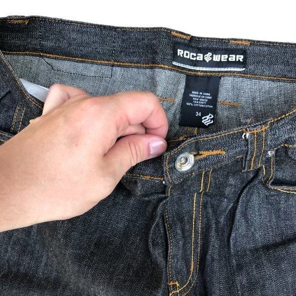 Rocawear Vintage Rocawear Embroidered Jeans Size 34 'Yellow R' Size US 34 / EU 50 - 5 Thumbnail