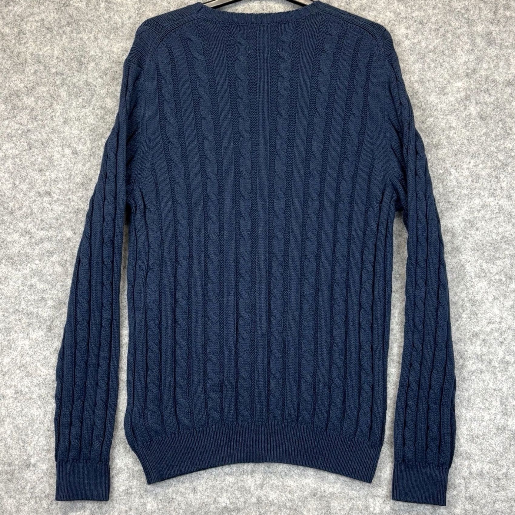 Farah Farah Jumper Cable Knit Navy Medium Mens Crew Neck Long Sleeve Pullover, Regular Fit, Used in Very Good Condition Size US M / EU 48-50 / 2 - 2 Thumbnail