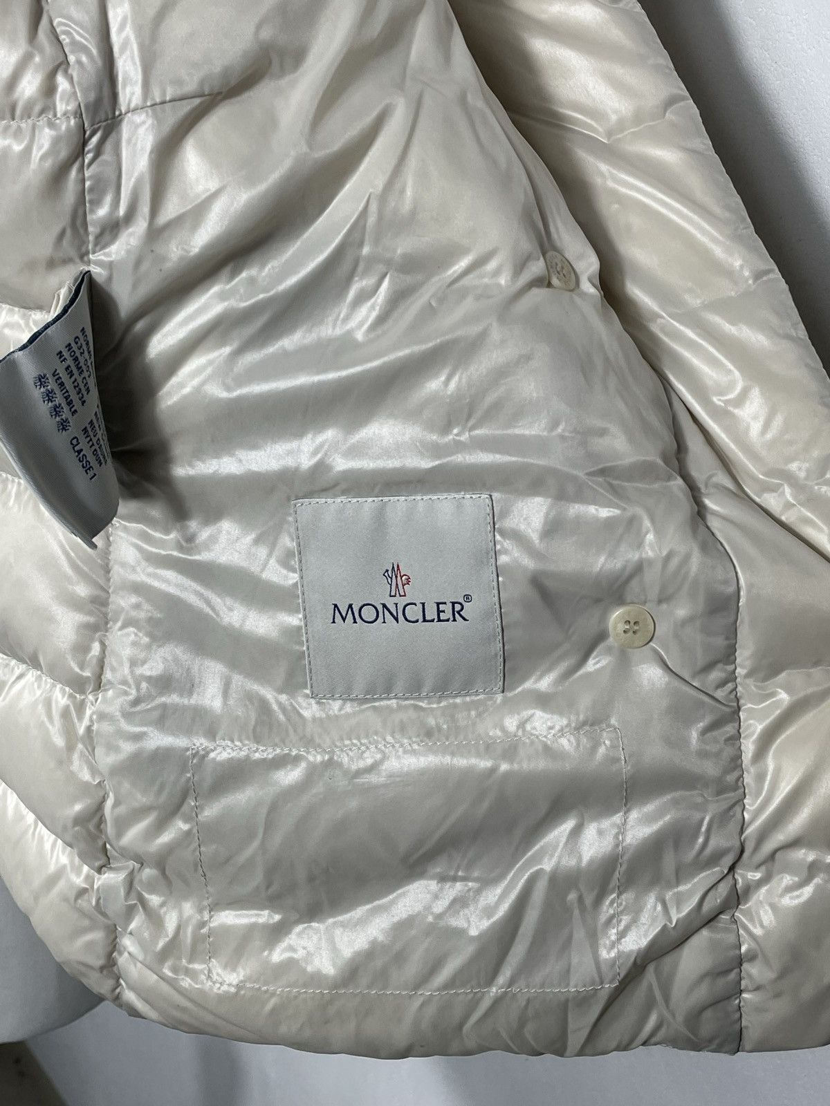 Designer × Moncler Moncler Beige Puffer Hood Down Jakcet Coat Luxury Designer Size S / US 4 / IT 40 - 10 Thumbnail