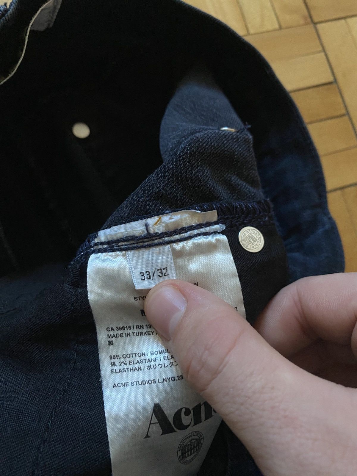 Acne Studios Acne Studios Max Man Ray Jeans Mens Wash Tapered Denim Size US 33 - 7 Thumbnail