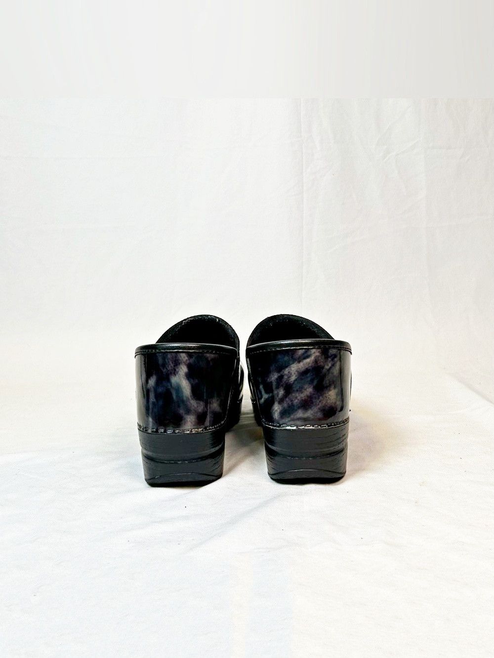 Dansko Dansko Marbled Black Gray Leather Professional Clogs Size US 10 / IT 40 - 5 Thumbnail