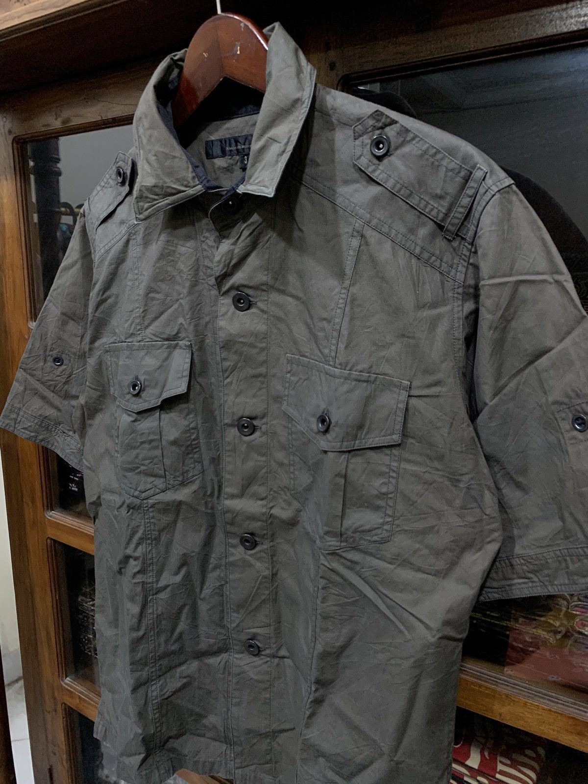 Japanese Brand y2k Military Shirt SCHLUSSEL Size US L / EU 52-54 / 3 - 3 Thumbnail