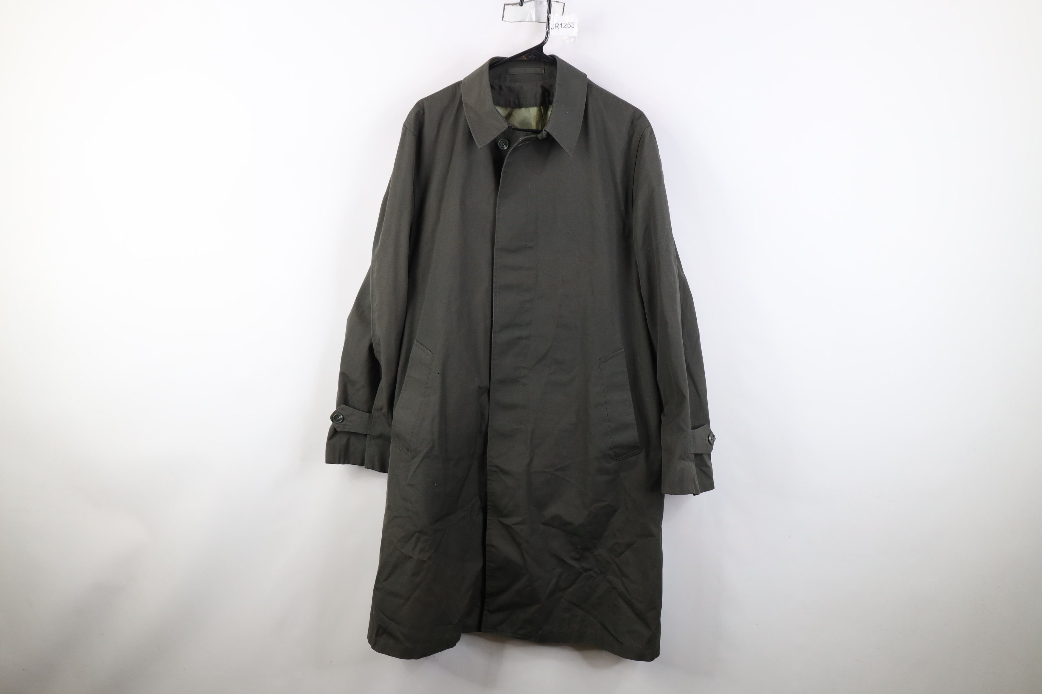 Vintage Vintage 50s 60s Streetwear Trench Coat Rain Jacket Green USA Size US XL / EU 56 / 4 - 1 Thumbnail