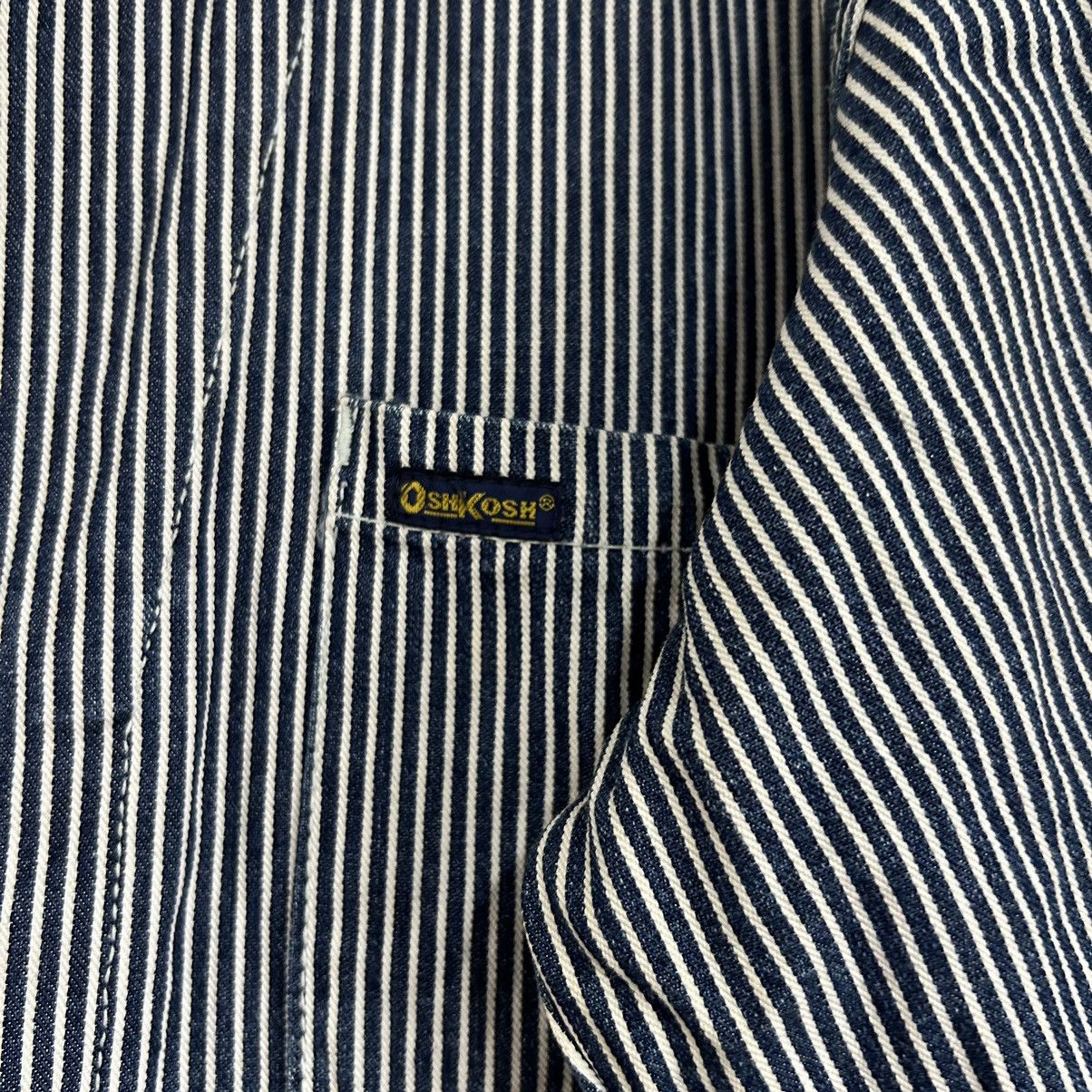Vintage Vintage Oshkosh Hickory Stripe Distressed Workwear Jumpsuit Size US 34 / EU 50 - 6 Thumbnail