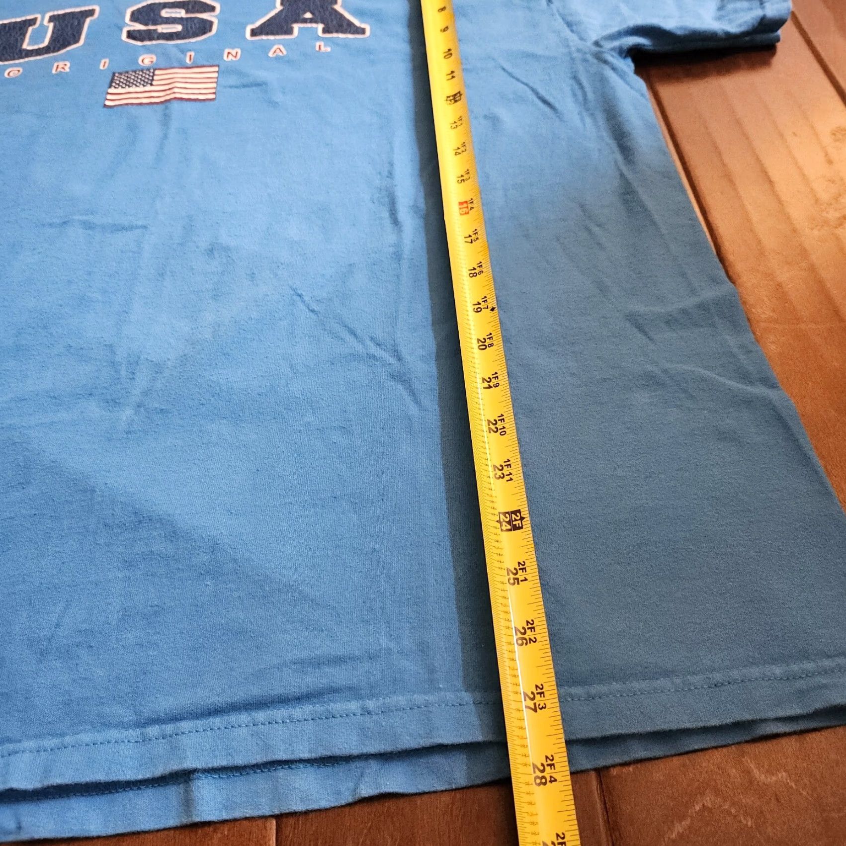Fruit Of The Loom Fruit Of The Loom Men's XL Blue USA Original Shirt - T-Shirt, Short Sleeve, Cotton, Regular Fit, Solid, USA Theme, All Seasons Size US XL / EU 56 / 4 - 6 Thumbnail