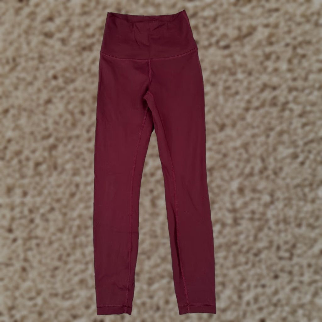 Lululemon VINTAGE Lululemon Leggings Womens 4 Activewear Skinny Yoga 25" Red Athleisure Size 27" / US 4 / IT 40 - 1 Thumbnail