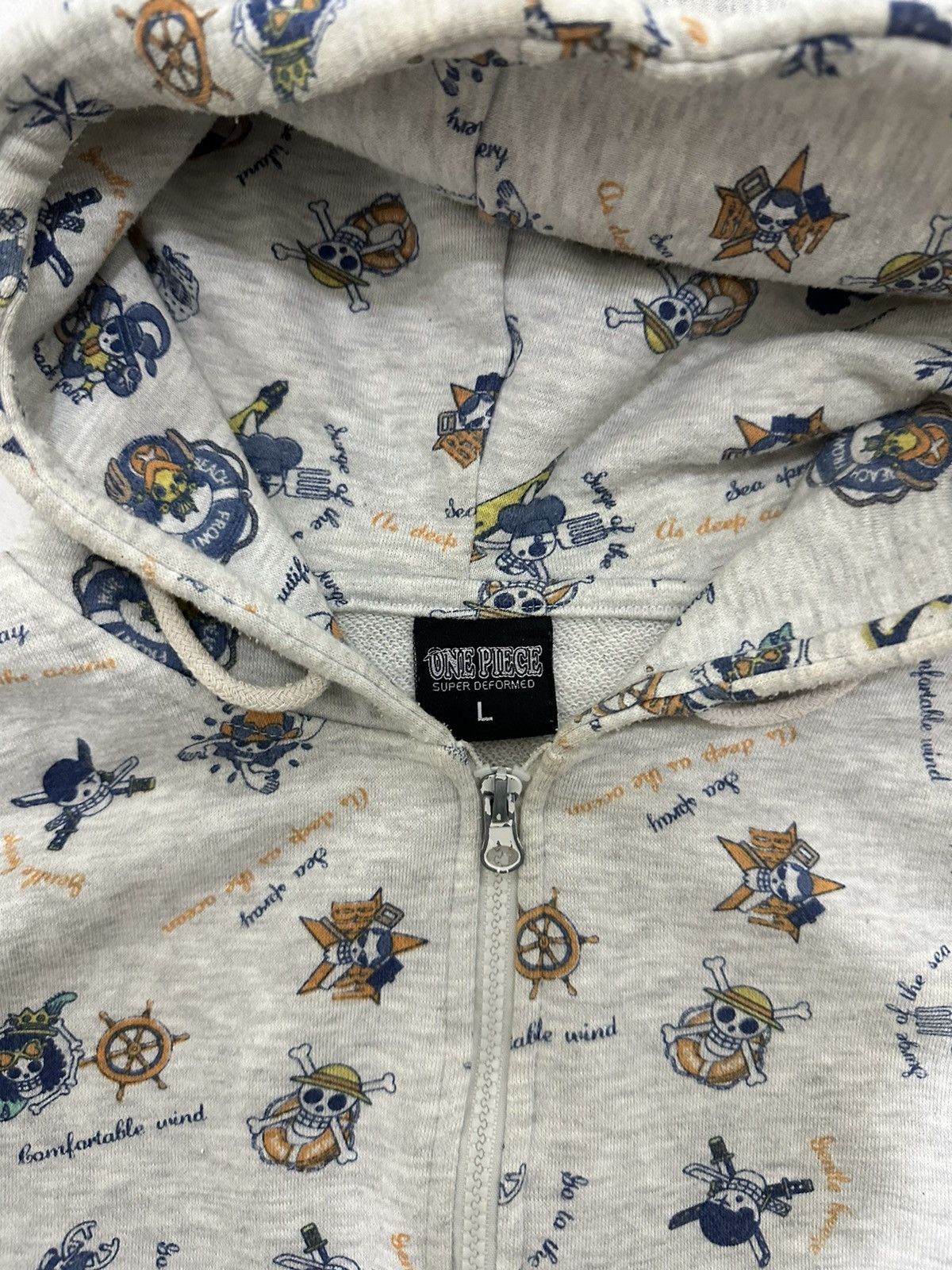 One Piece VTG Full Print One Piece Zipper Hoodie Size US L / EU 52-54 / 3 - 7 Thumbnail