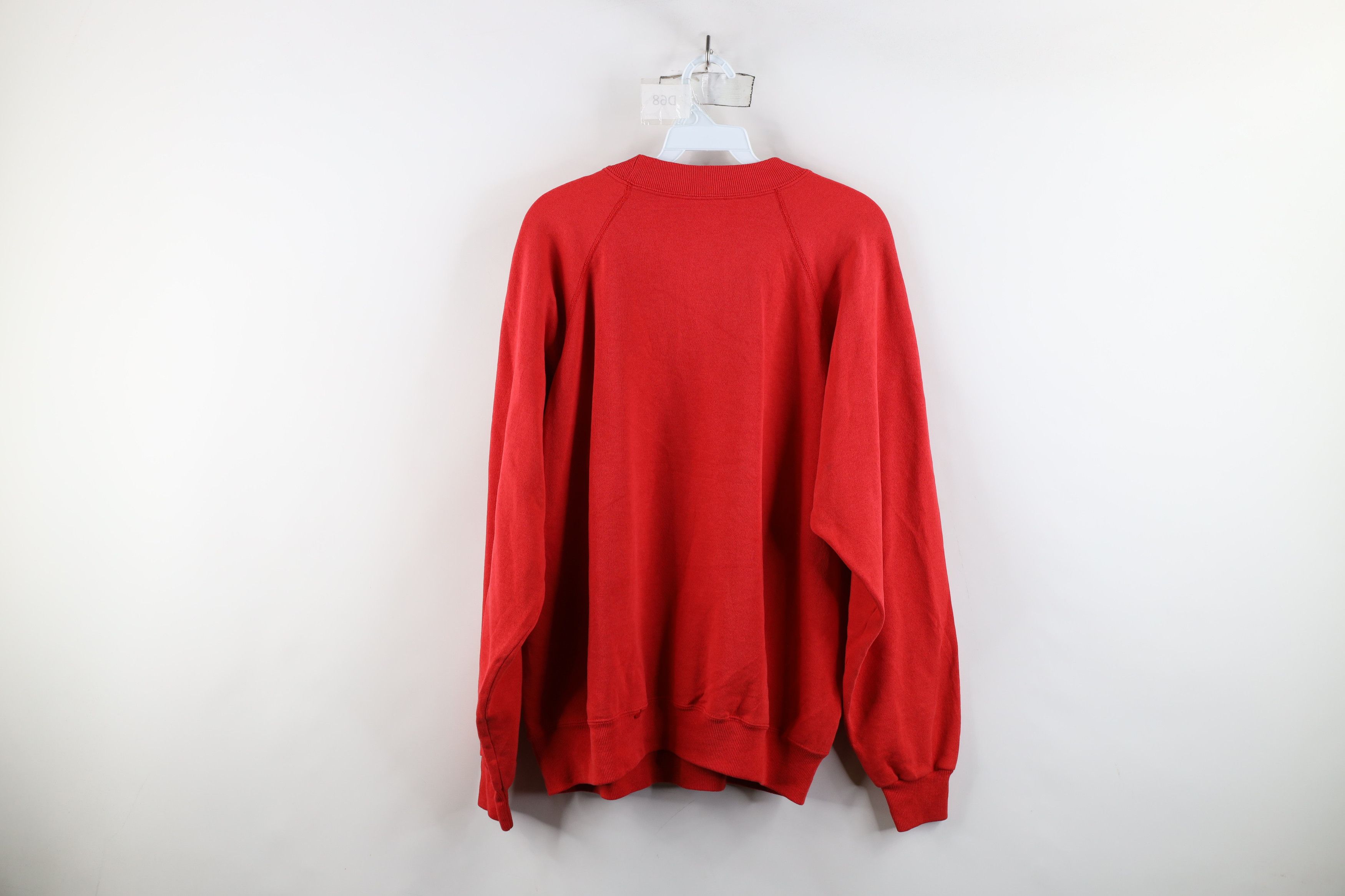 Vintage Vintage 80s 90s Spell Out JoAnn Fabrics Sweatshirt Red USA Size XL / US 12-14 / IT 48-50 - 12 Thumbnail