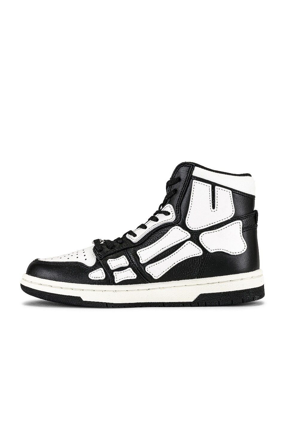 Amiri o1gr1nt0824 Skel Top Hi Sneakers in Black & White Size US 6 / IT 36 - 5 Thumbnail