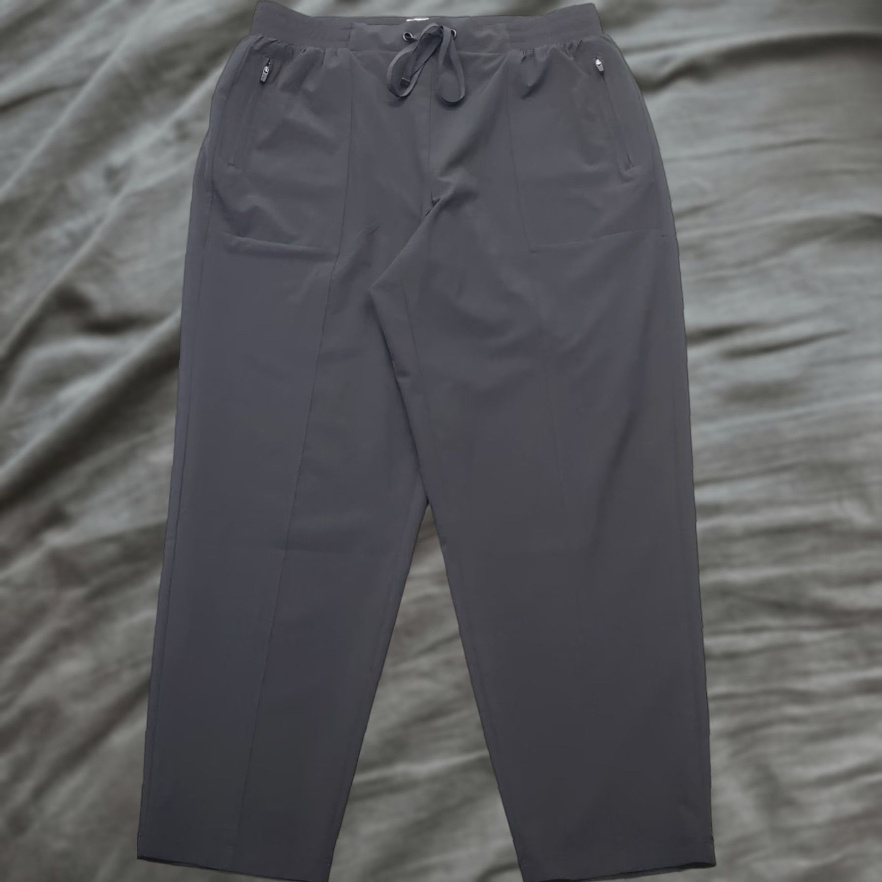 Lou & Grey Lou & Grey Womens Sweatpants Black Stretch Drawstring Waist Straight Leg Size L Size 36" / US 14 / IT 50 - 1 Thumbnail
