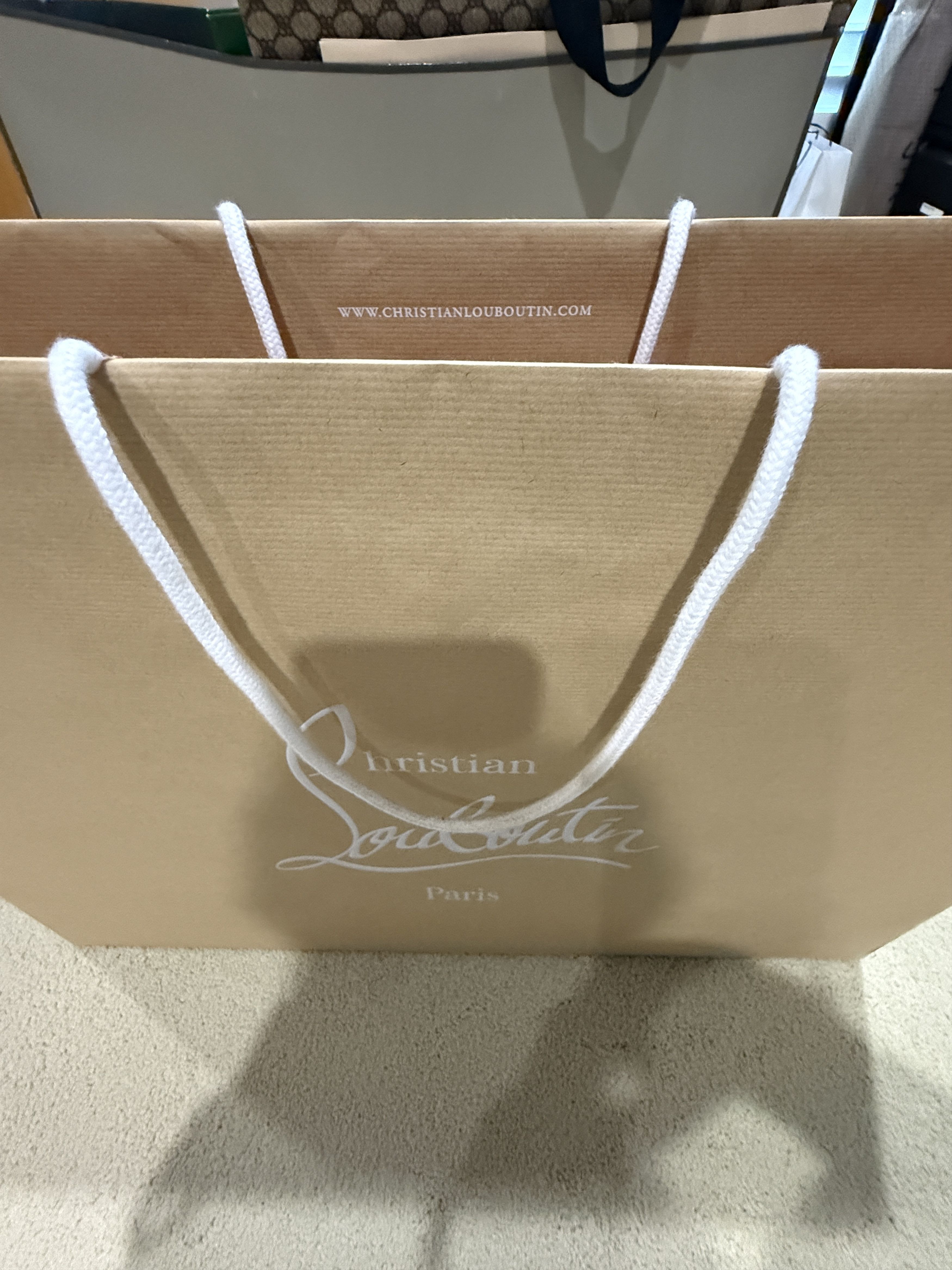 Christian Louboutin New Authentic Large Louboutin Tan Gift Paper Shopping Bags Size ONE SIZE - 10 Thumbnail