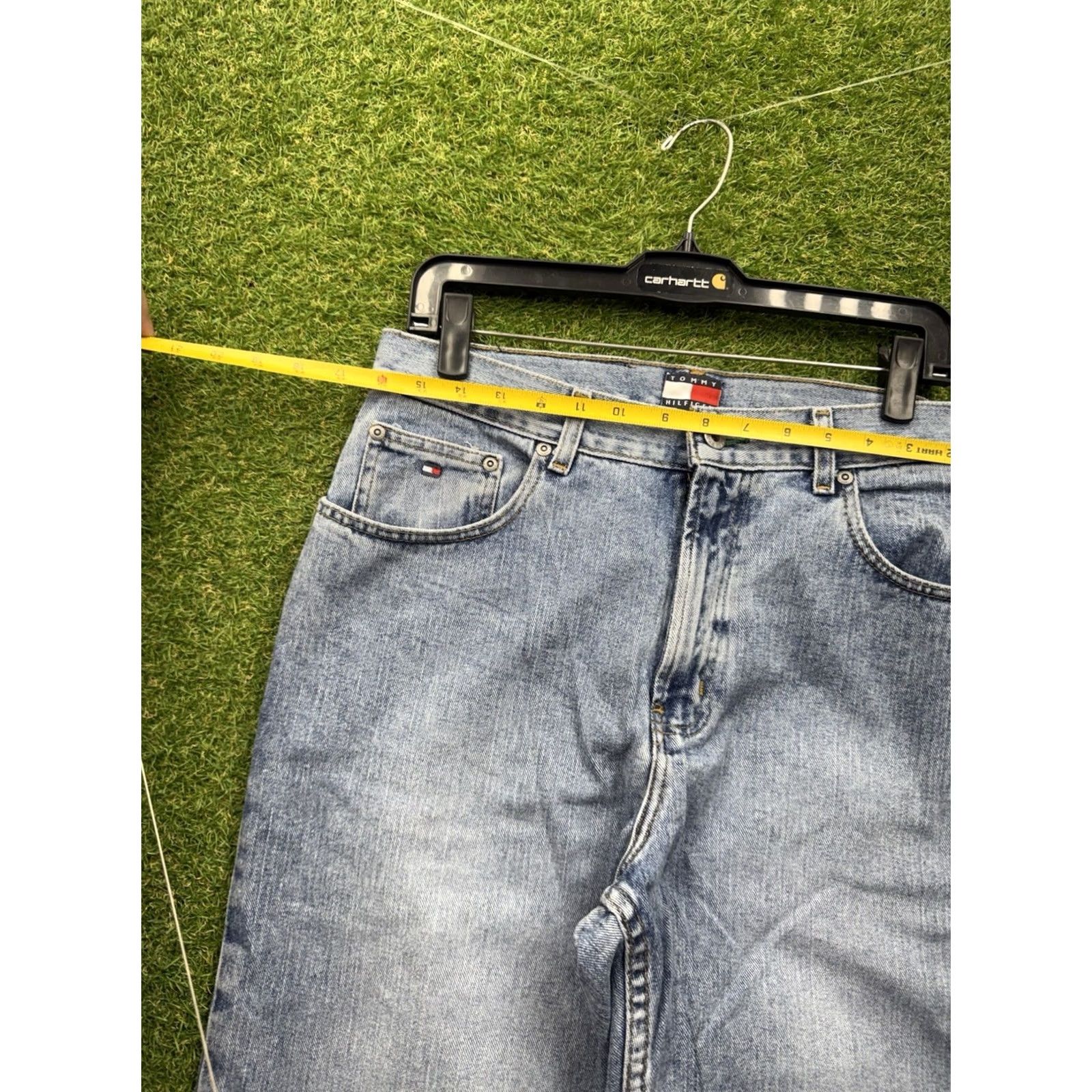 Tommy Hilfiger Tommy Hilfiger Jeans Mens 32x29 Light Wash Wide-Leg USA Vintage 90s Workwear Carpenter Jeans Mens Size US 32 / EU 48 - 3 Thumbnail