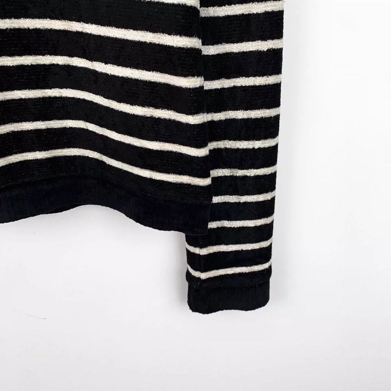 Saint Laurent Paris Saint Laurent Color-block logo embroidered striped crewneck Size US M / EU 48-50 / 2 - 4 Thumbnail