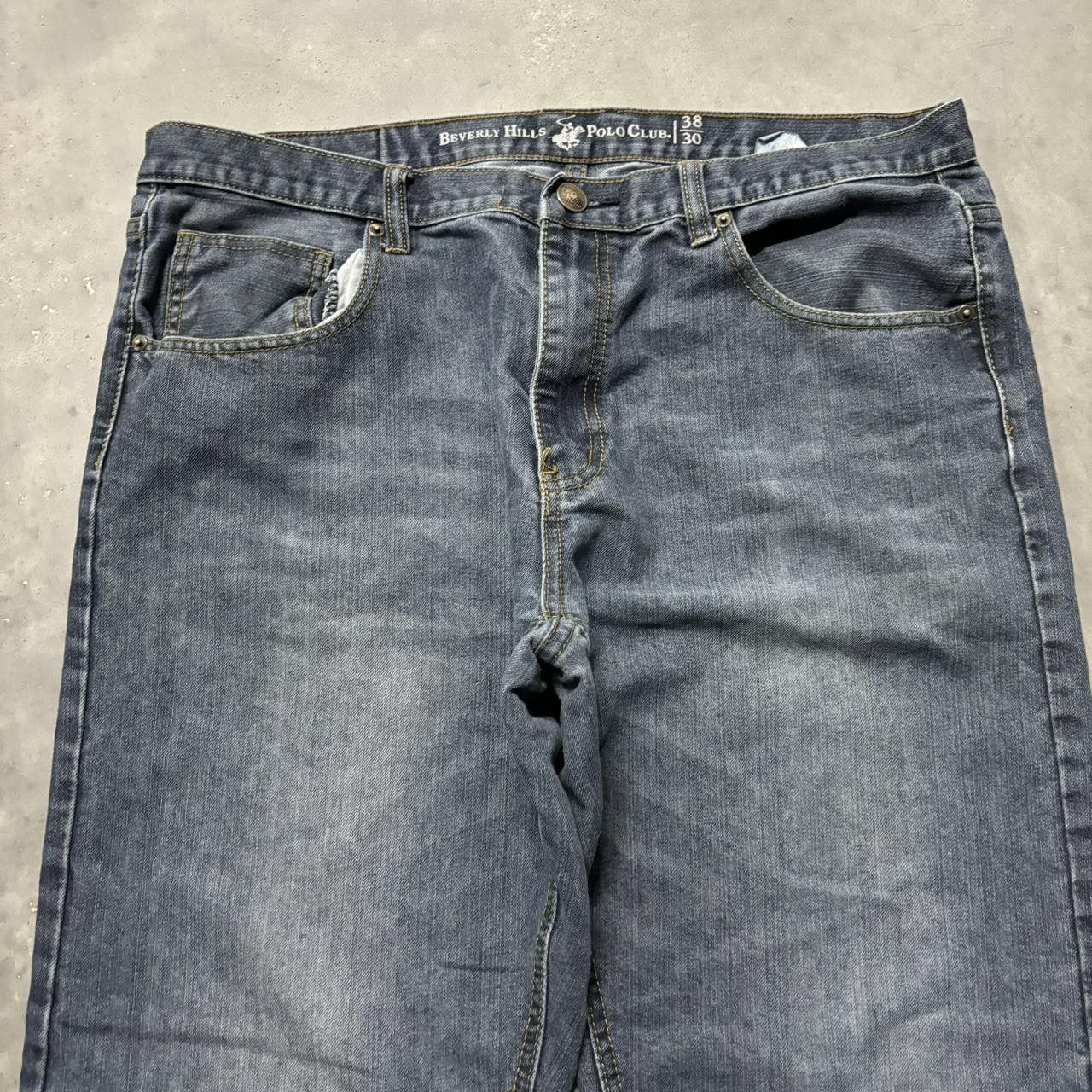 Japanese Brand × Vintage Crazy Vintage Y2K/2000s Grunge Dark Wash Denim Jeans! Size US 38 / EU 54 - 5 Thumbnail